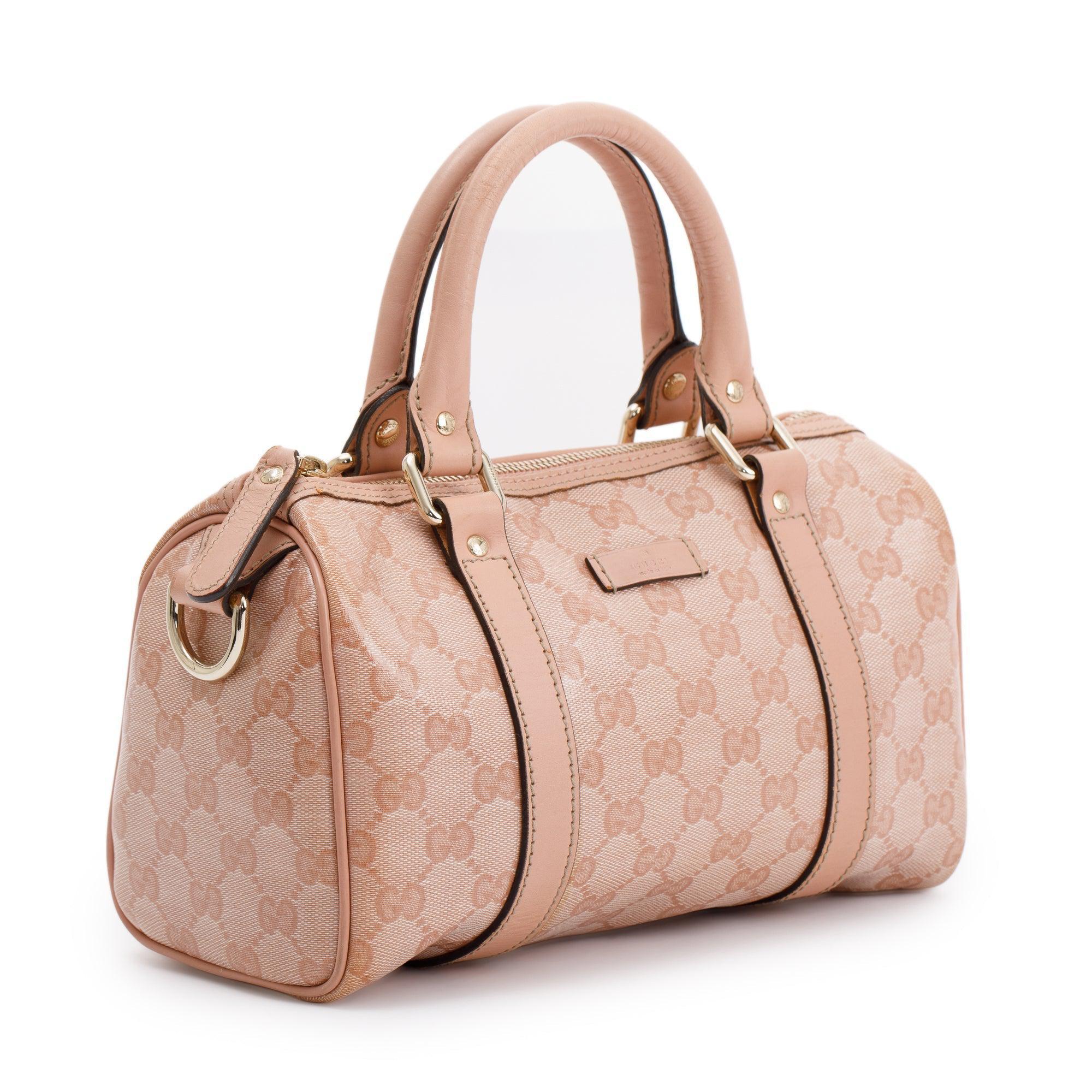 Gucci Small Pink Crystal GG Imprime Joy Boston Bag