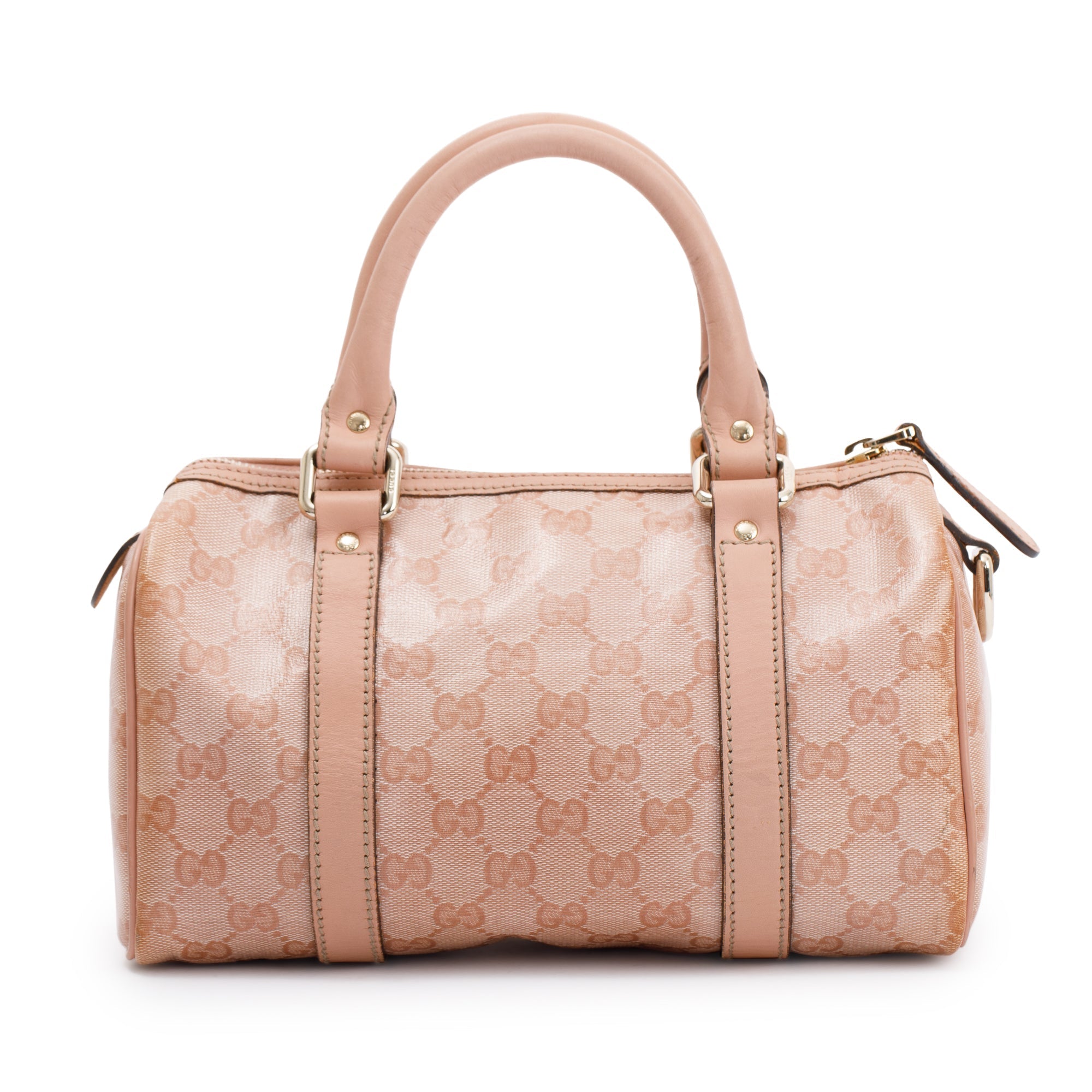 Gucci Small Pink Crystal GG Imprime Joy Boston Bag