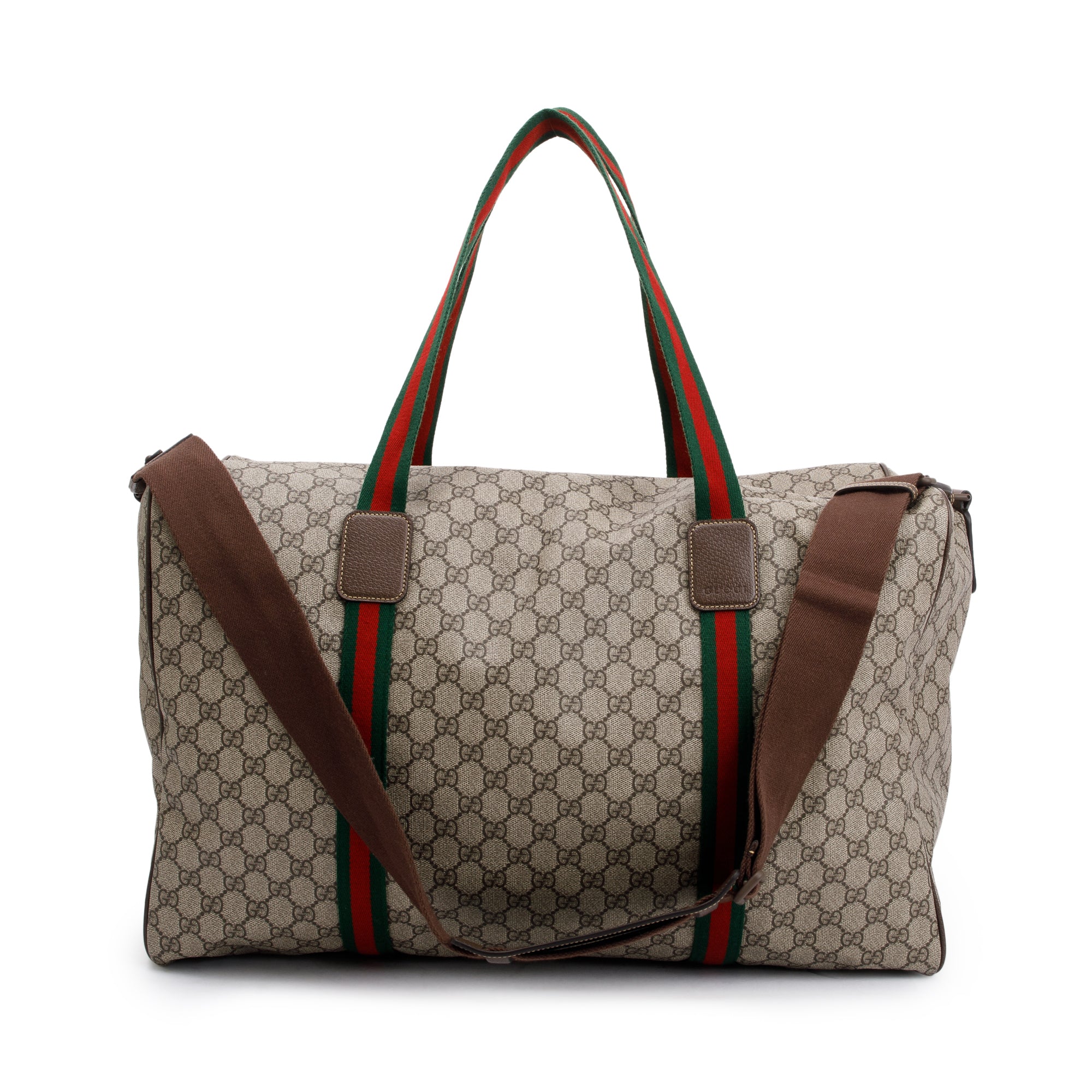 Gucci Soft GG Supreme Maxi Duffle Bag with Web