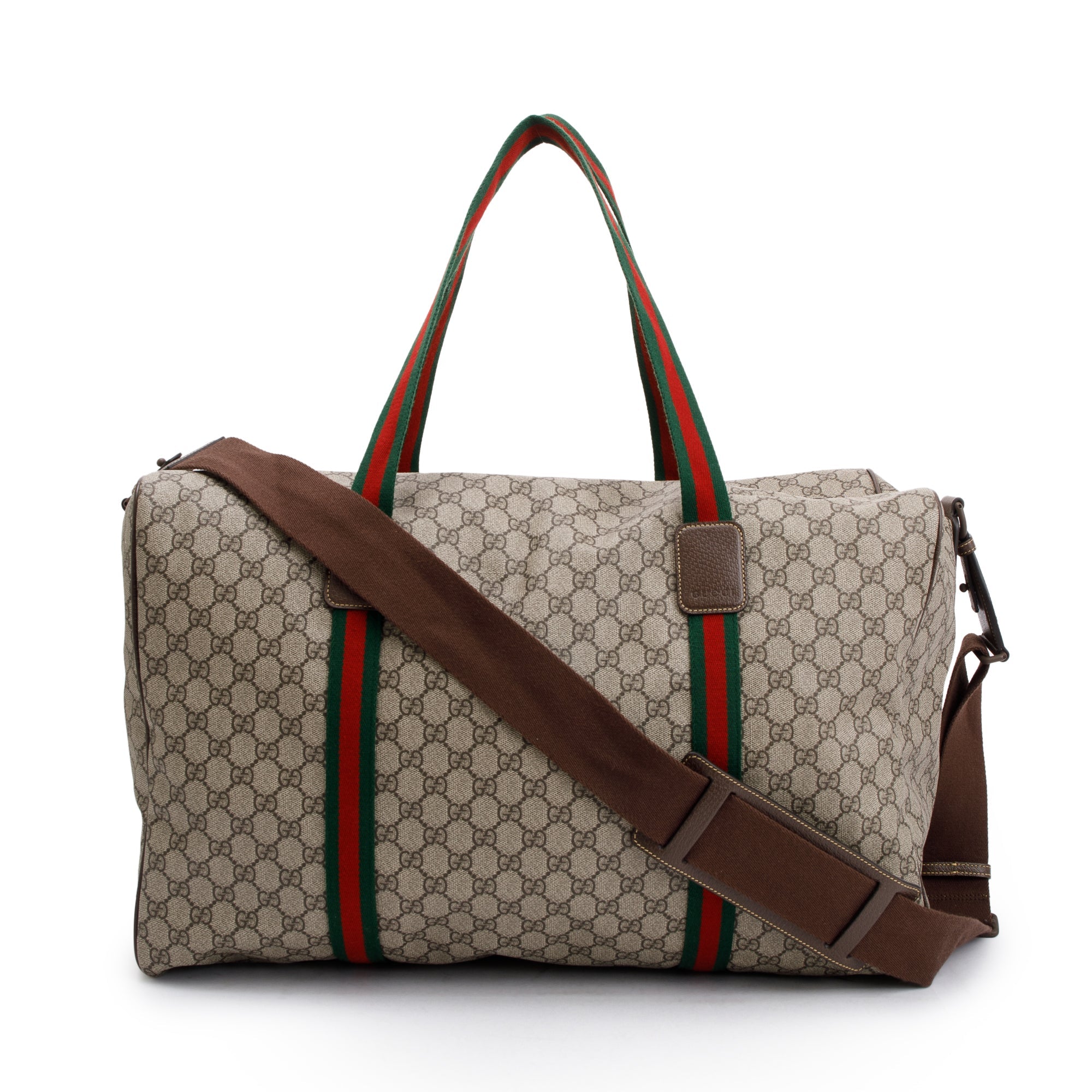 Gucci Soft GG Supreme Maxi Duffle Bag with Web