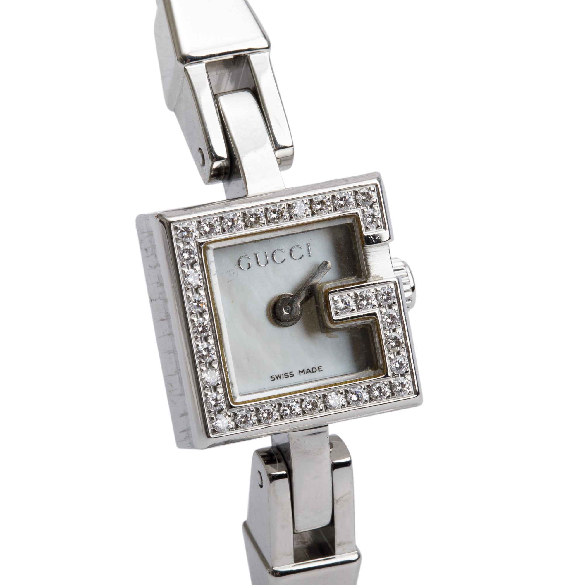 Gucci Stainless Steel 102 Series Diamond Bezel 14 MM Watch w/ Box & Papers