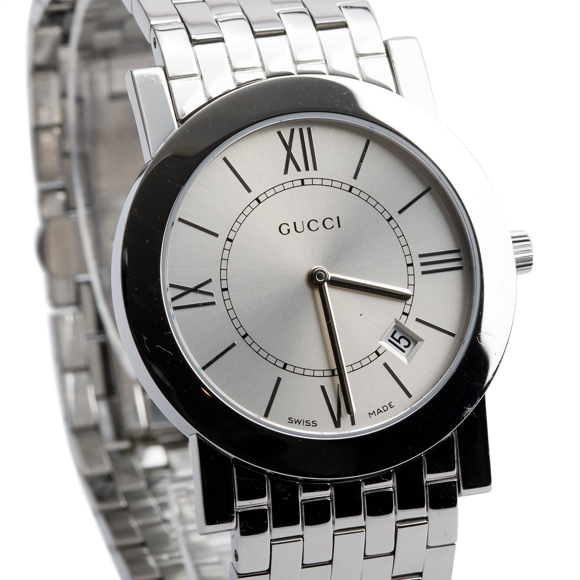 Gucci Stainless Steel 5200 Series 35 MM Quartz Watch w/ Box & Papers