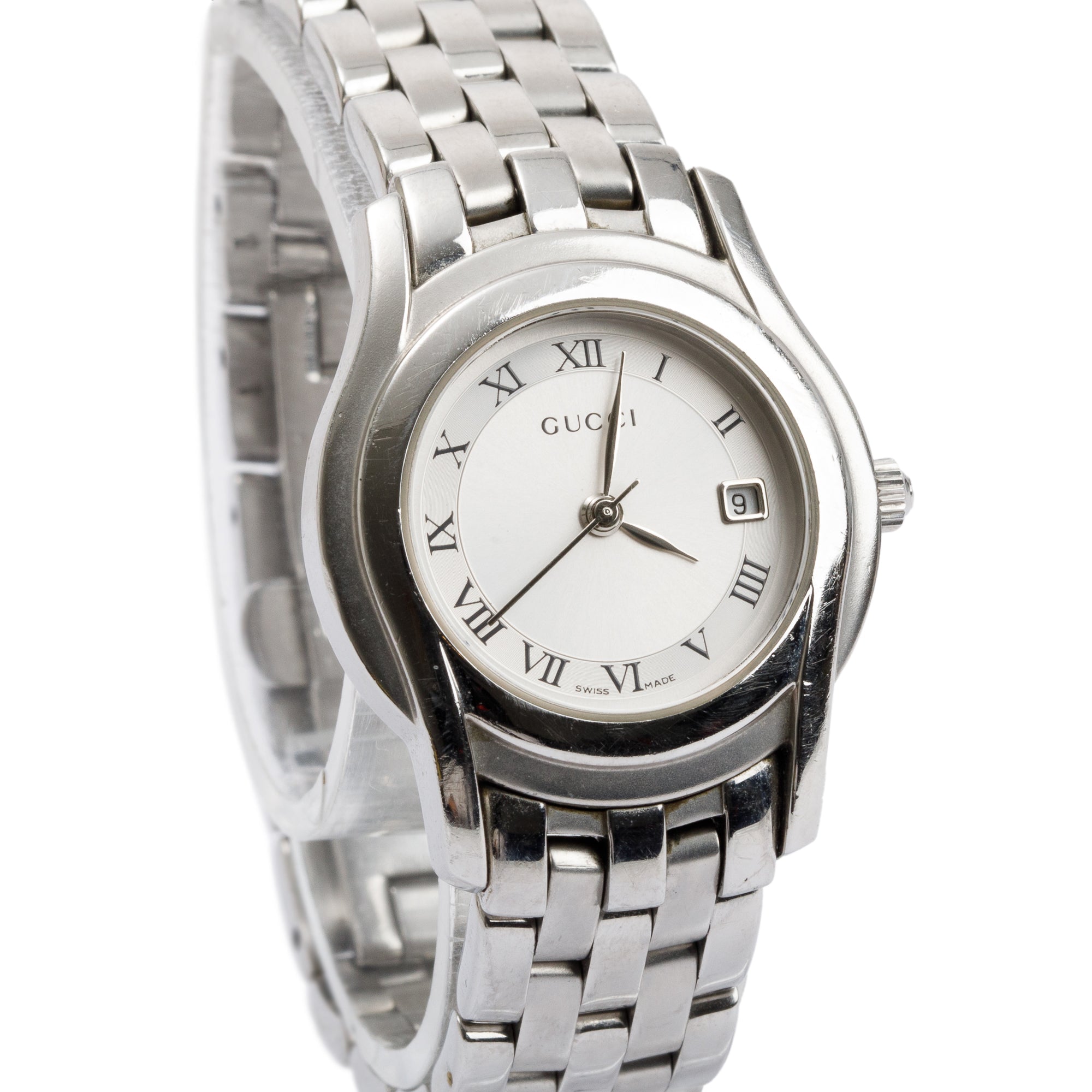 Gucci Stainless Steel 5500 Series 27 MM Watch w/ Box