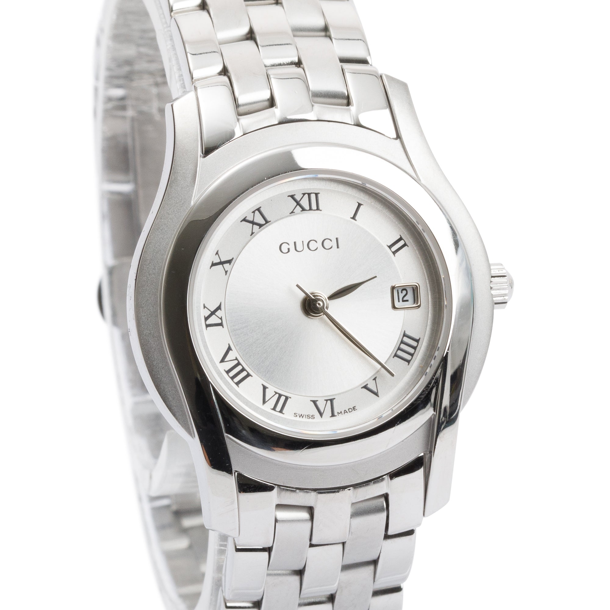 Gucci Stainless Steel 5500 Series 27 MM Watch w/ Box & Papers