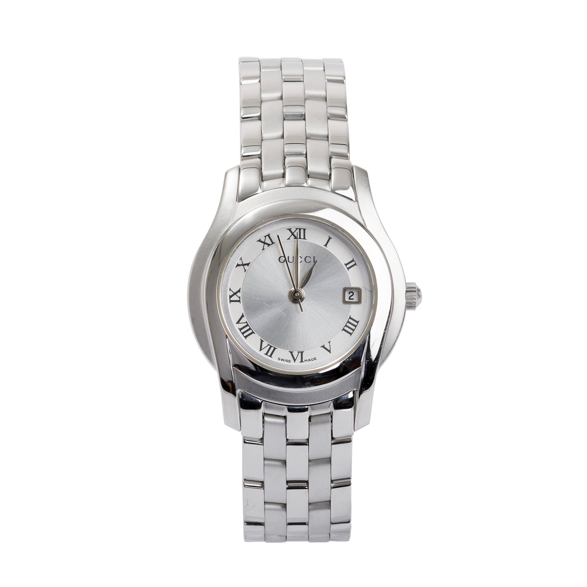 Gucci Stainless Steel 5500 Series 27 MM Watch w/ Papers