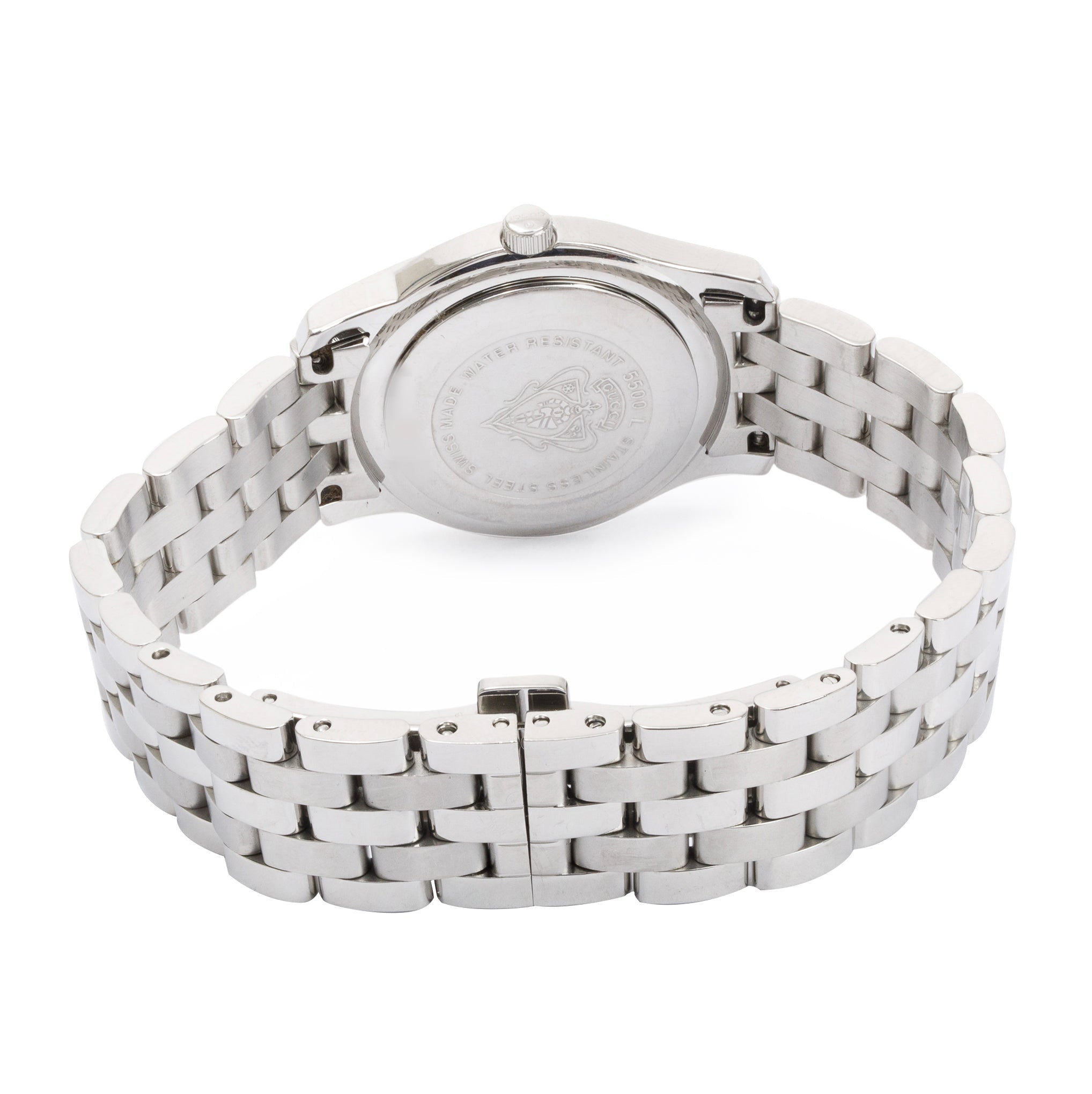 Gucci Stainless Steel 5500 Series Diamond Bezel & Dial 27 MM Watch