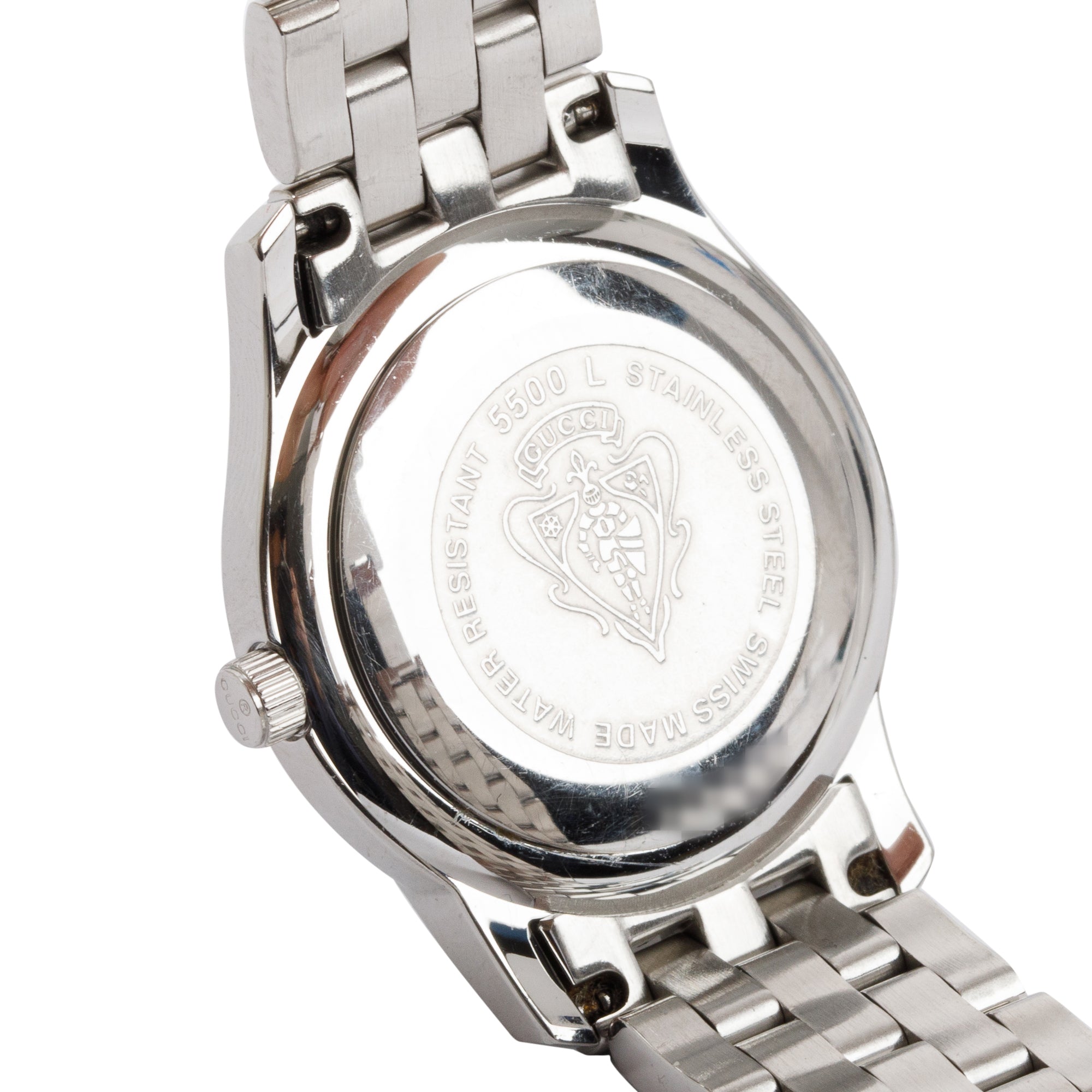 Gucci Stainless Steel 5500 Series Diamond Bezel & Dial 27 MM Watch