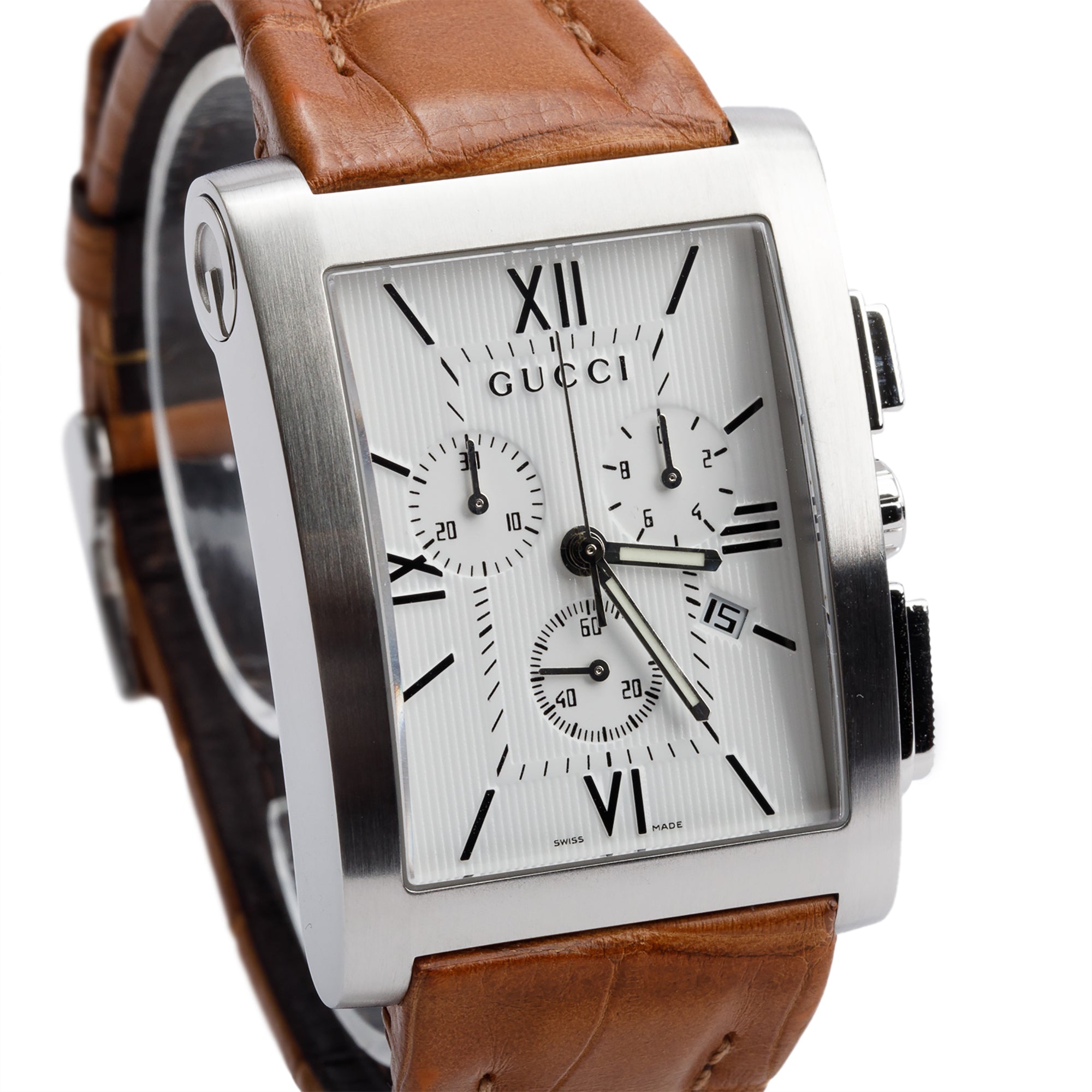 Gucci Stainless Steel 8600 Series Chronograph Quartz Watch w/ Box