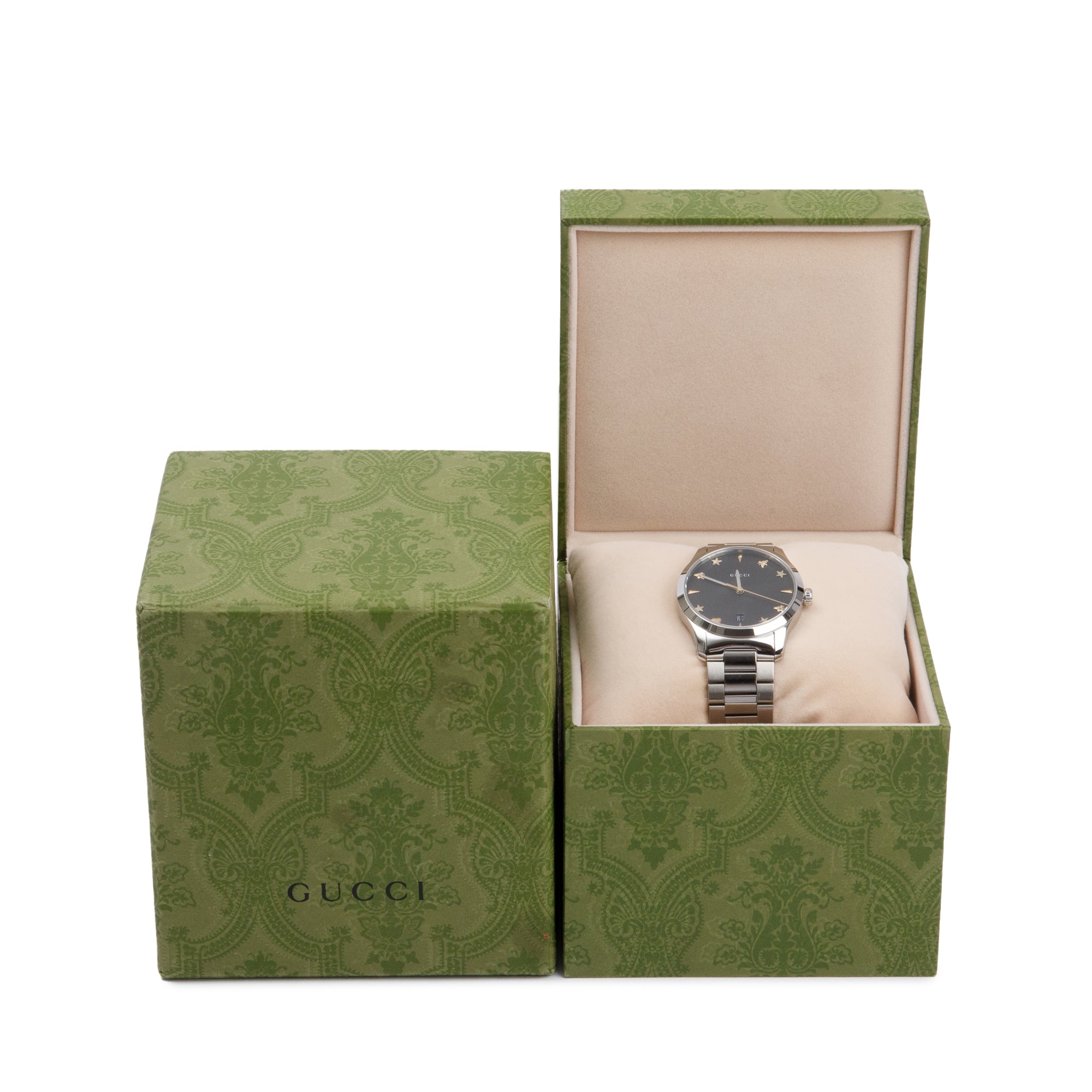 Gucci Stainless Steel G-Timeless 38 MM Watch w/ Box