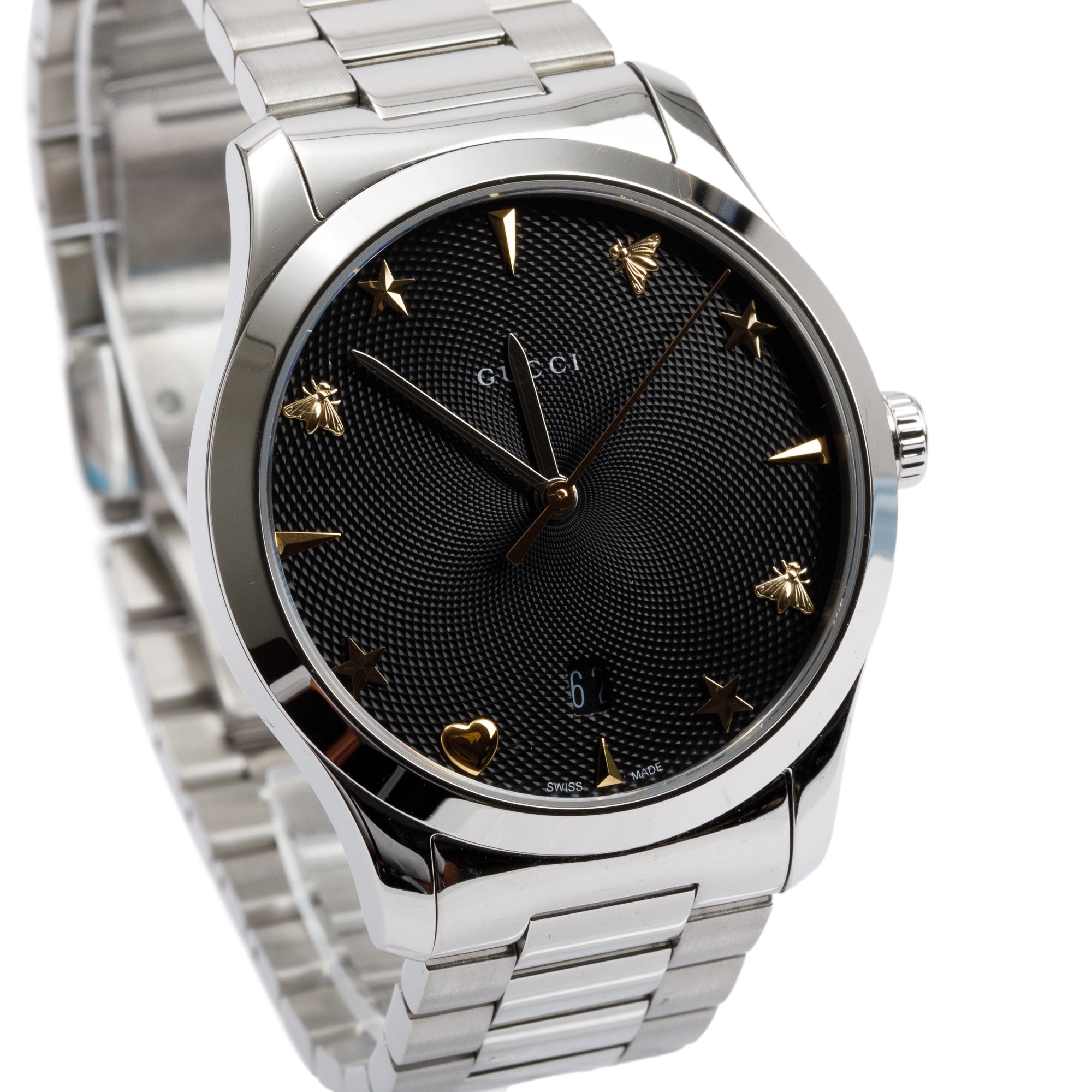 Gucci Stainless Steel G-Timeless 38 MM Watch w/ Box