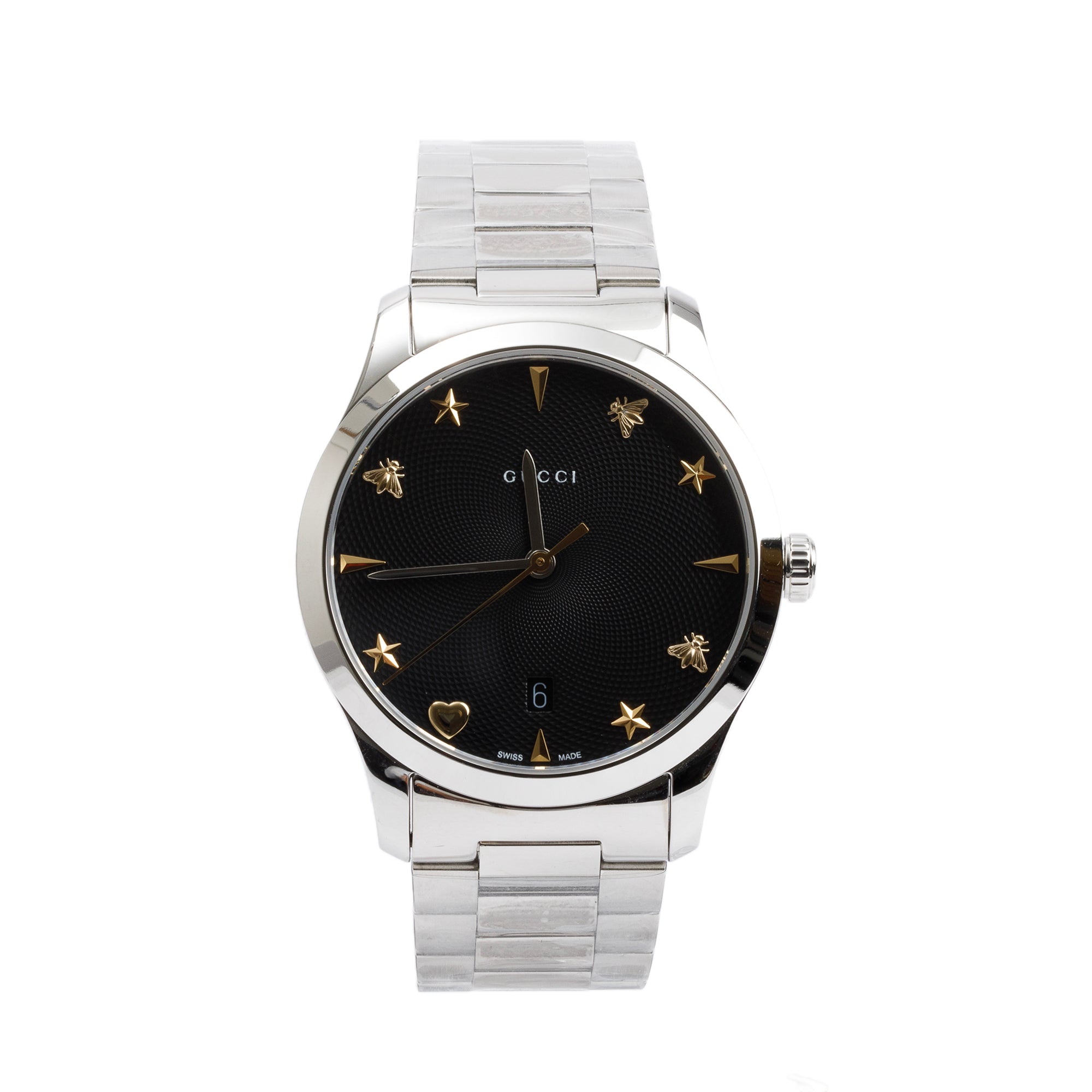 Gucci Stainless Steel G-Timeless 38 MM Watch w/ Box & Papers