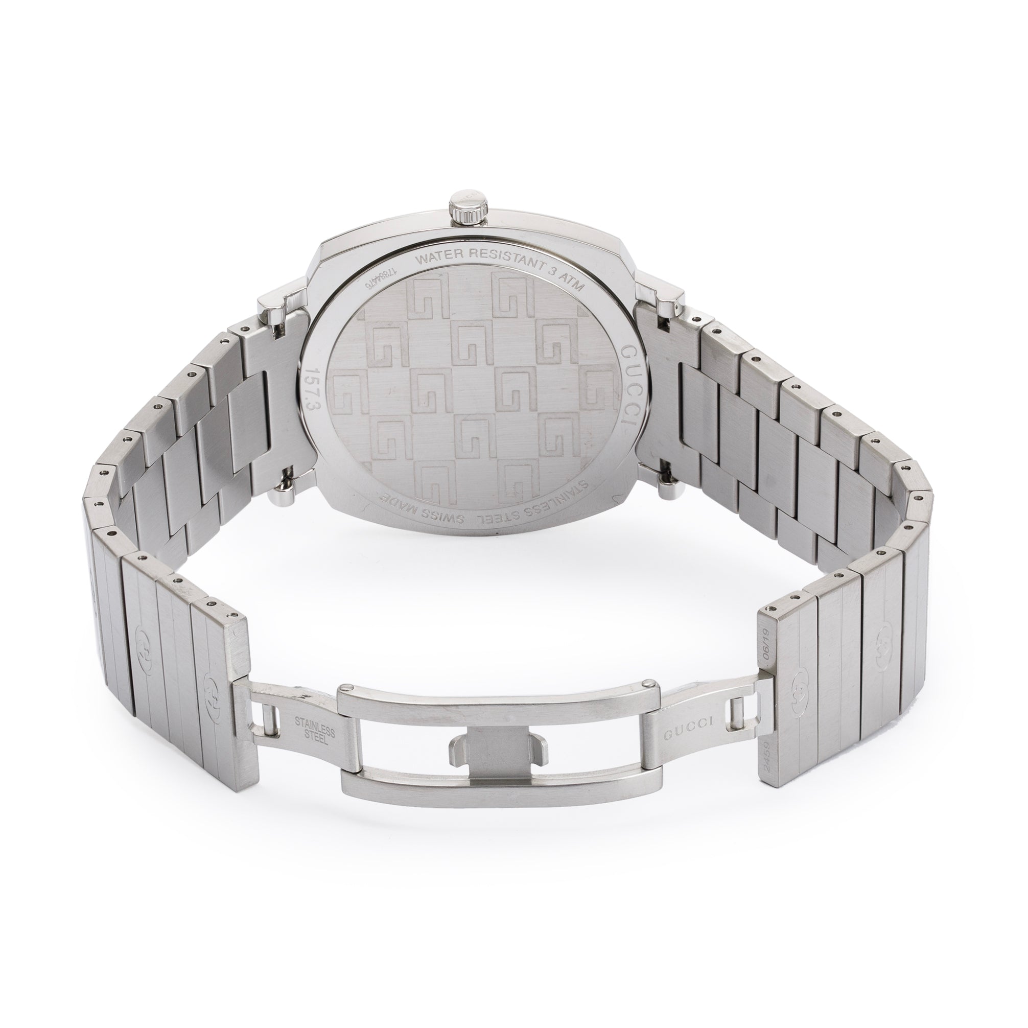 Gucci Stainless Steel Grip 38 MM Watch w/ Box & Papers