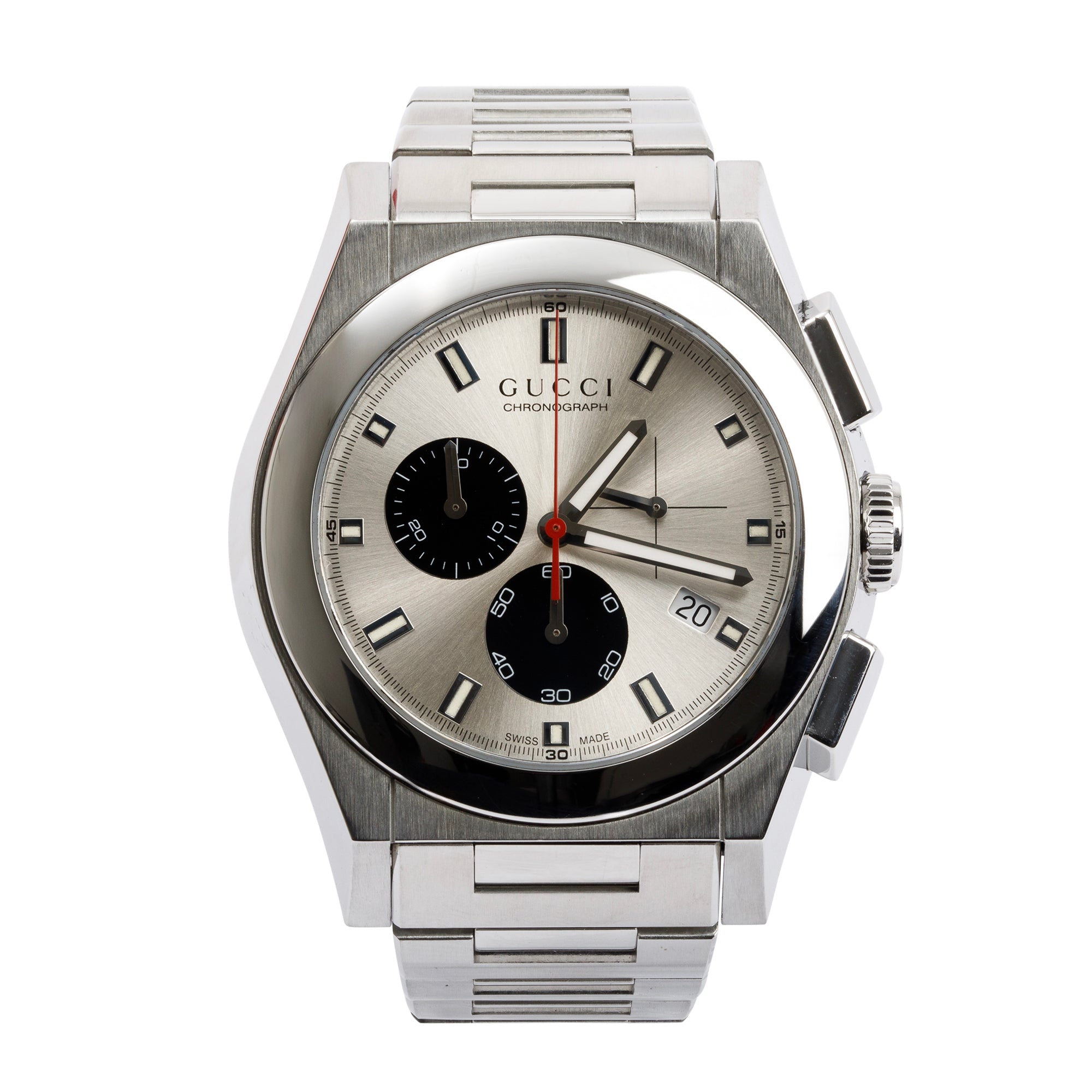 Gucci Stainless Steel Pantheon 44 MM Chronograph Watch w/ Box & Papers