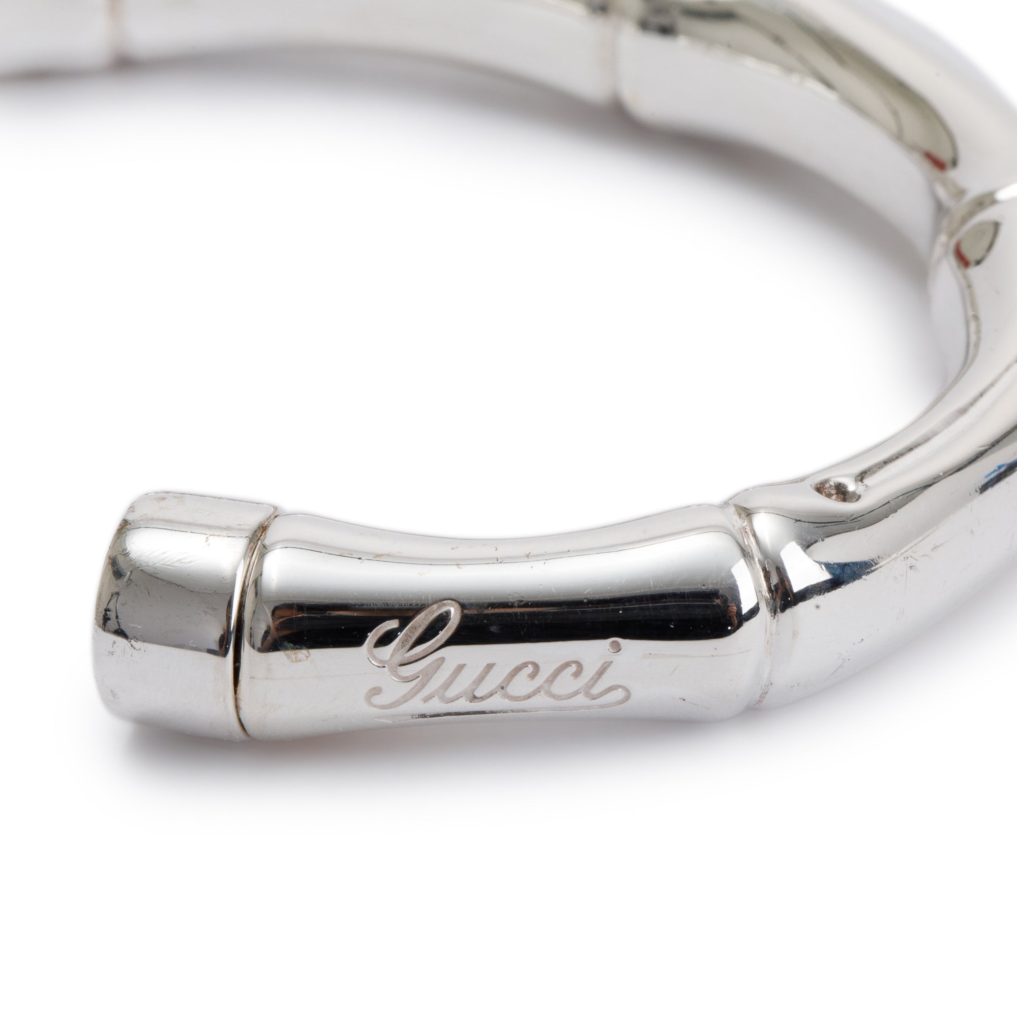 Gucci Sterling Silver Bamboo Cuff Bracelet