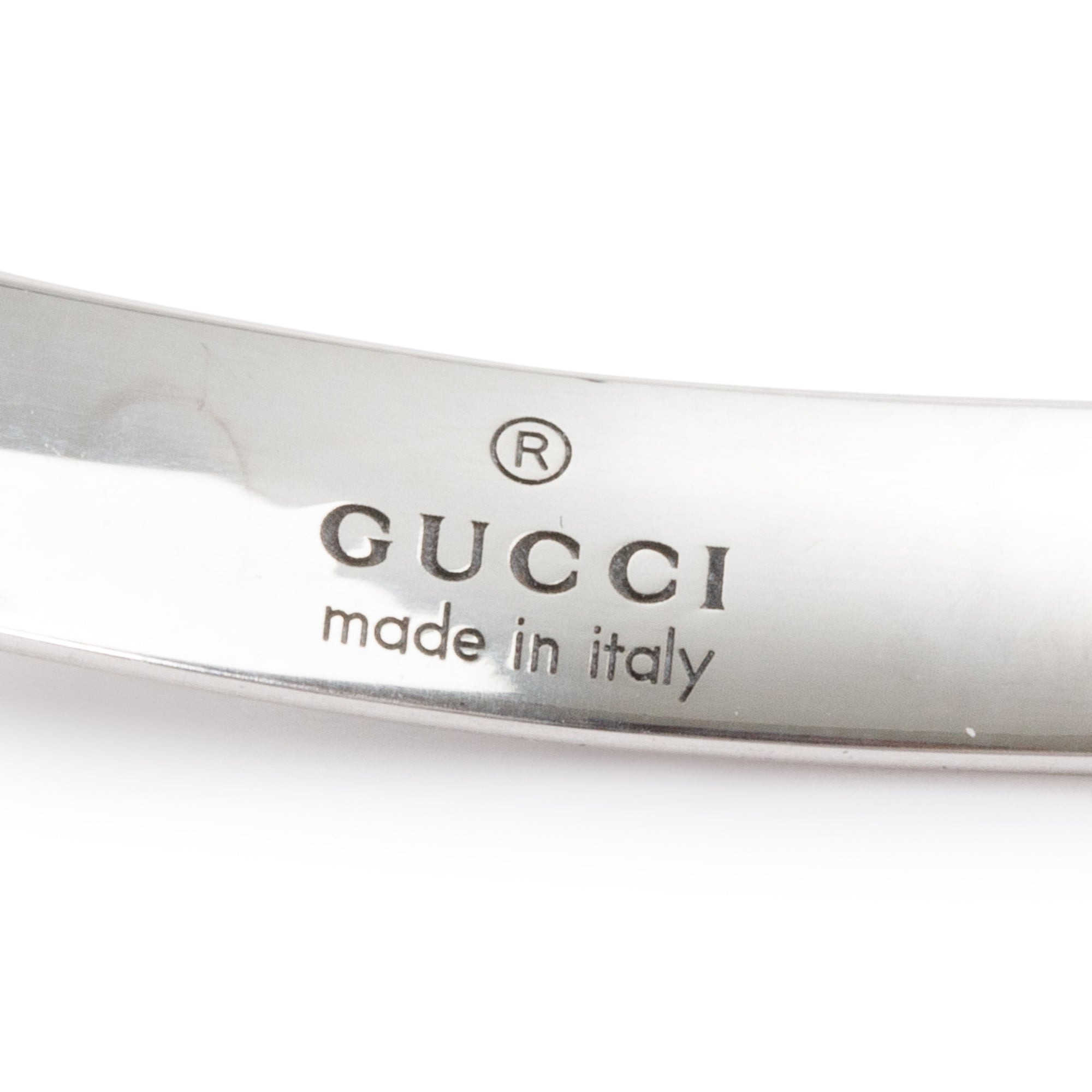 Gucci Sterling Silver Blind For Love Cuff Bracelet