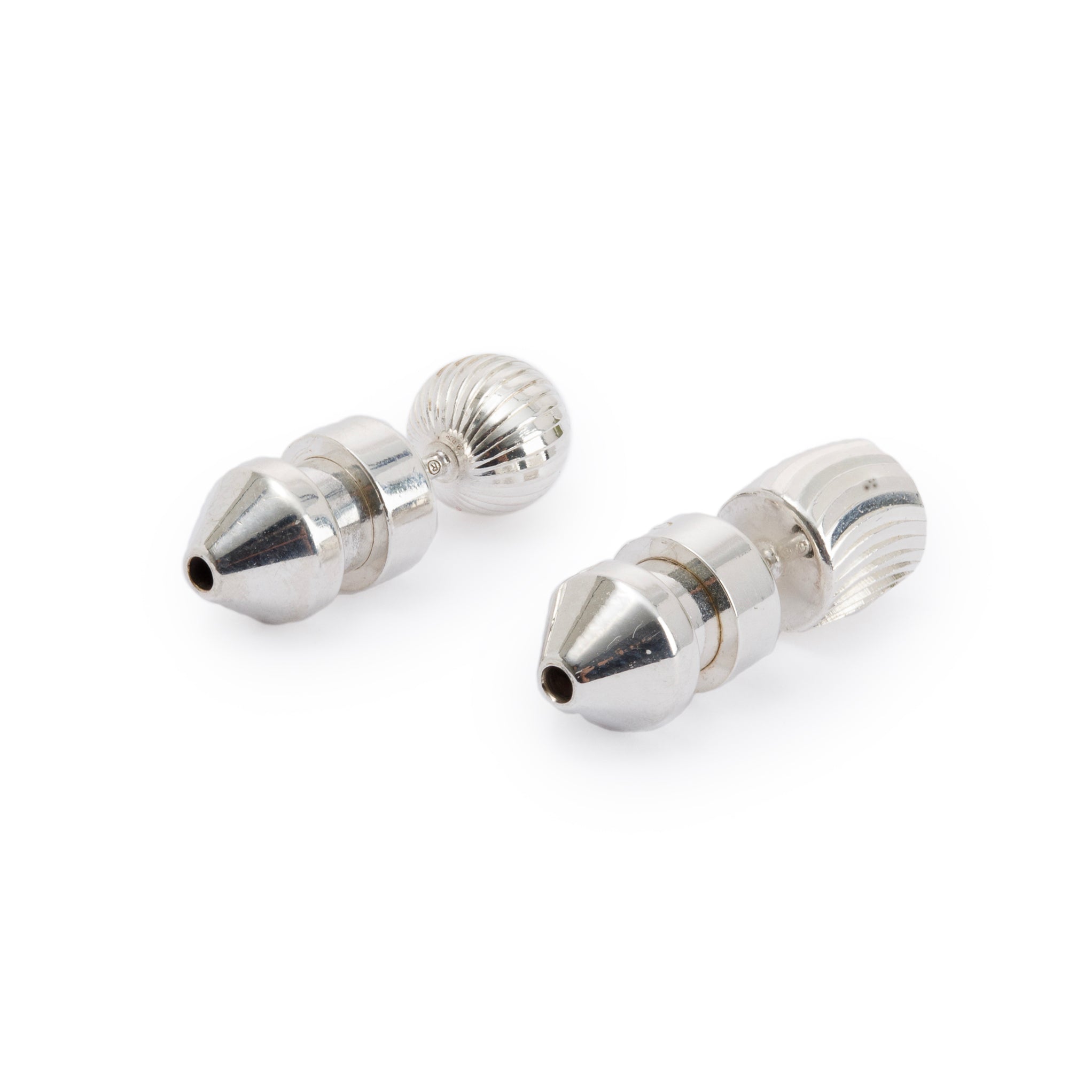 Gucci Sterling Silver Boule Mismatched Stud Earrings w/ Box
