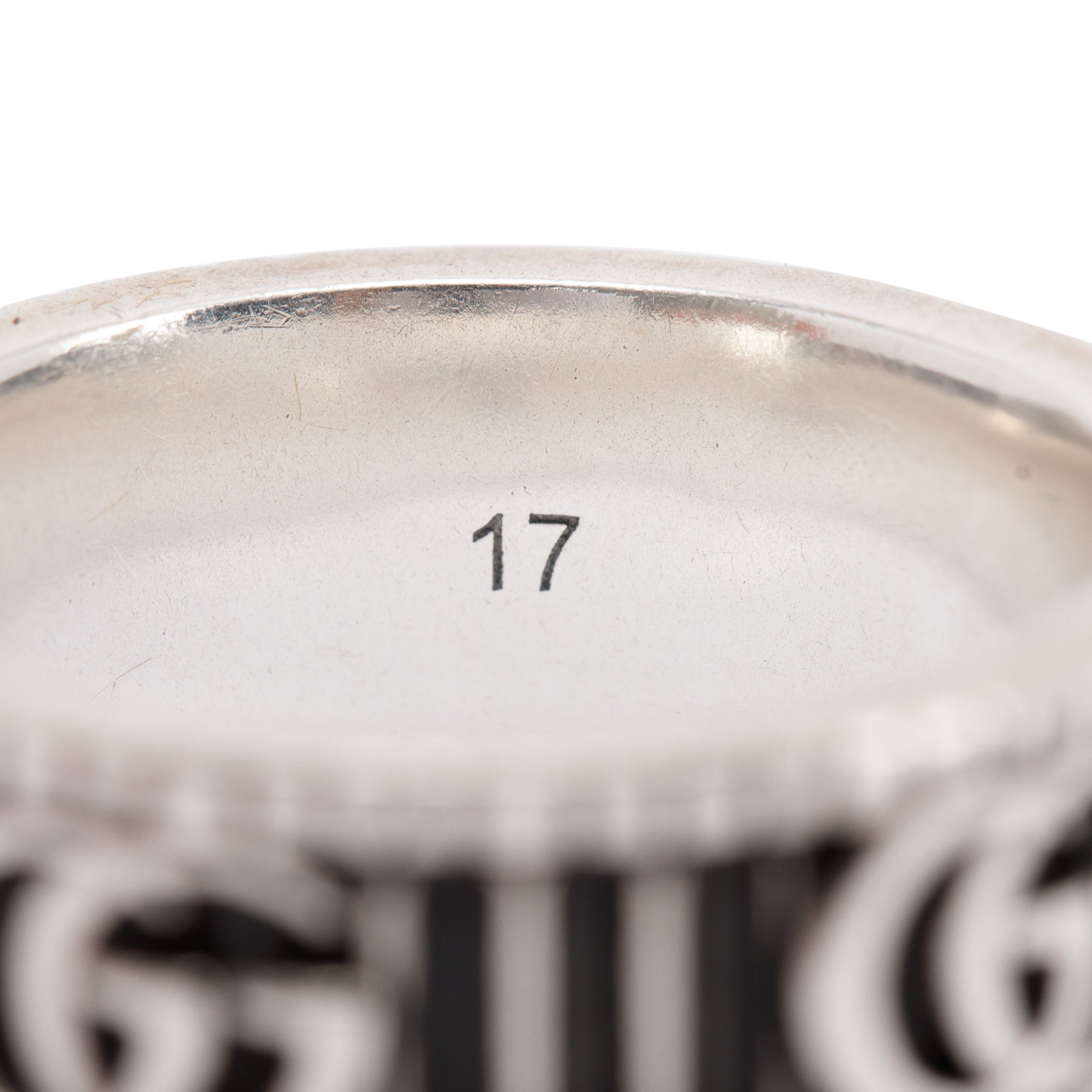 Gucci Sterling Silver Double G Ring w/ Box