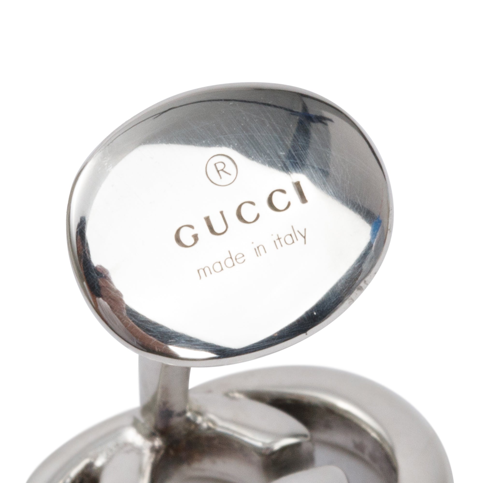 Gucci Sterling Silver GG Logo Cufflinks