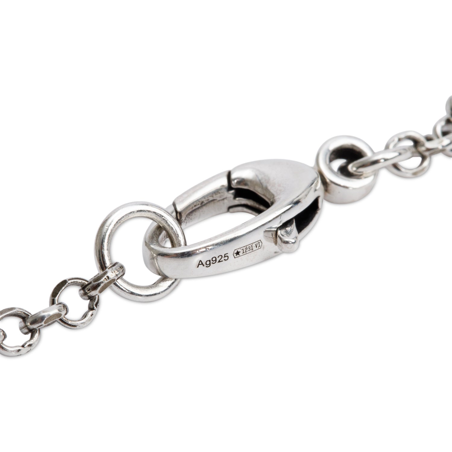 Gucci Sterling Silver GG Marmont Key Charm Necklace