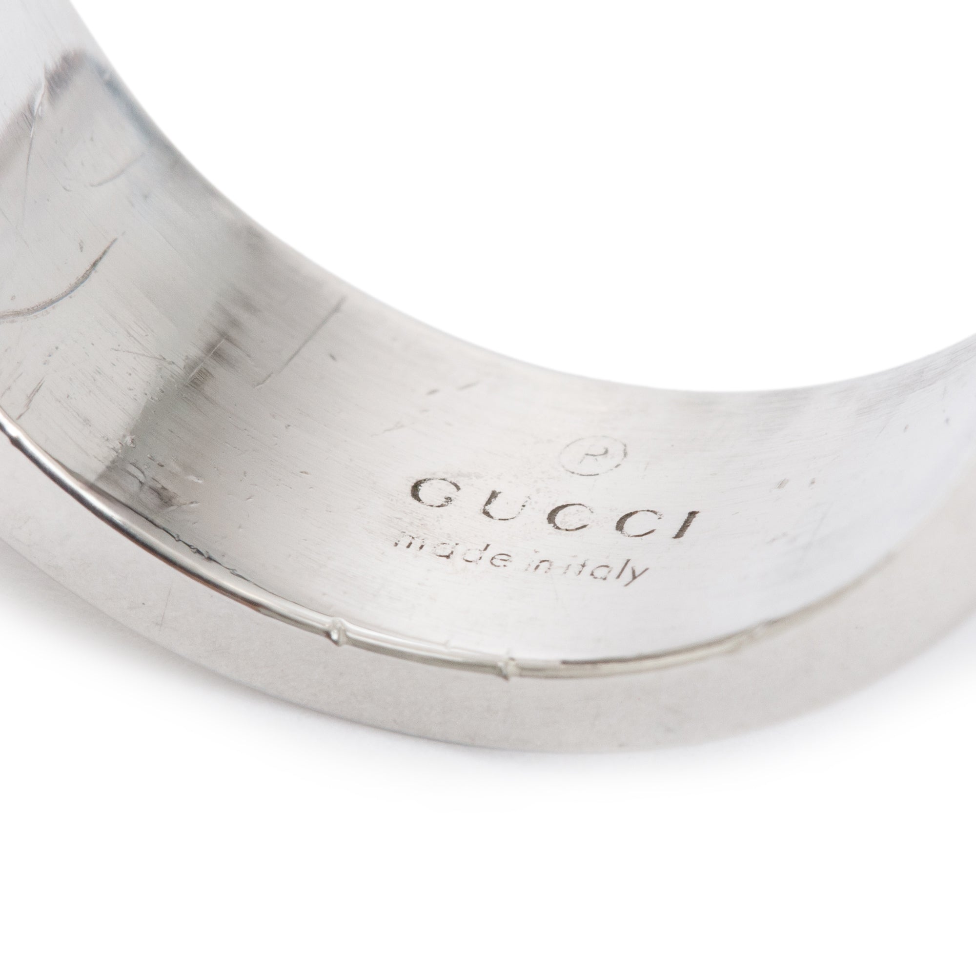 Gucci Sterling Silver Ghost Ring, Size 19 8.75
