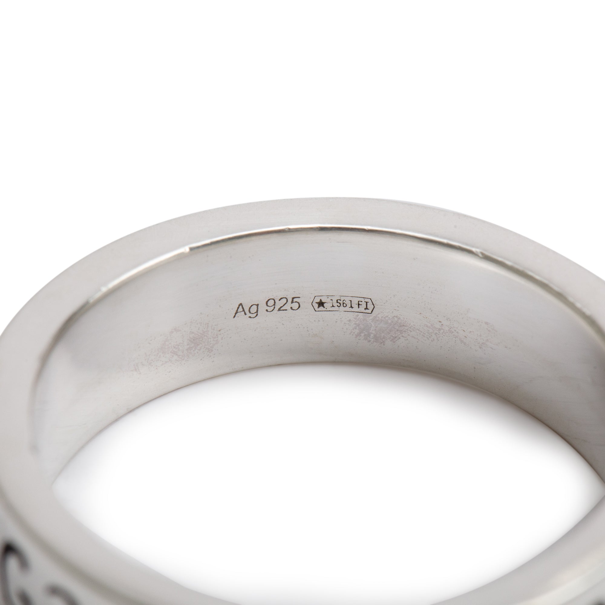 Gucci Sterling Silver Ghost Ring, Size 20 9