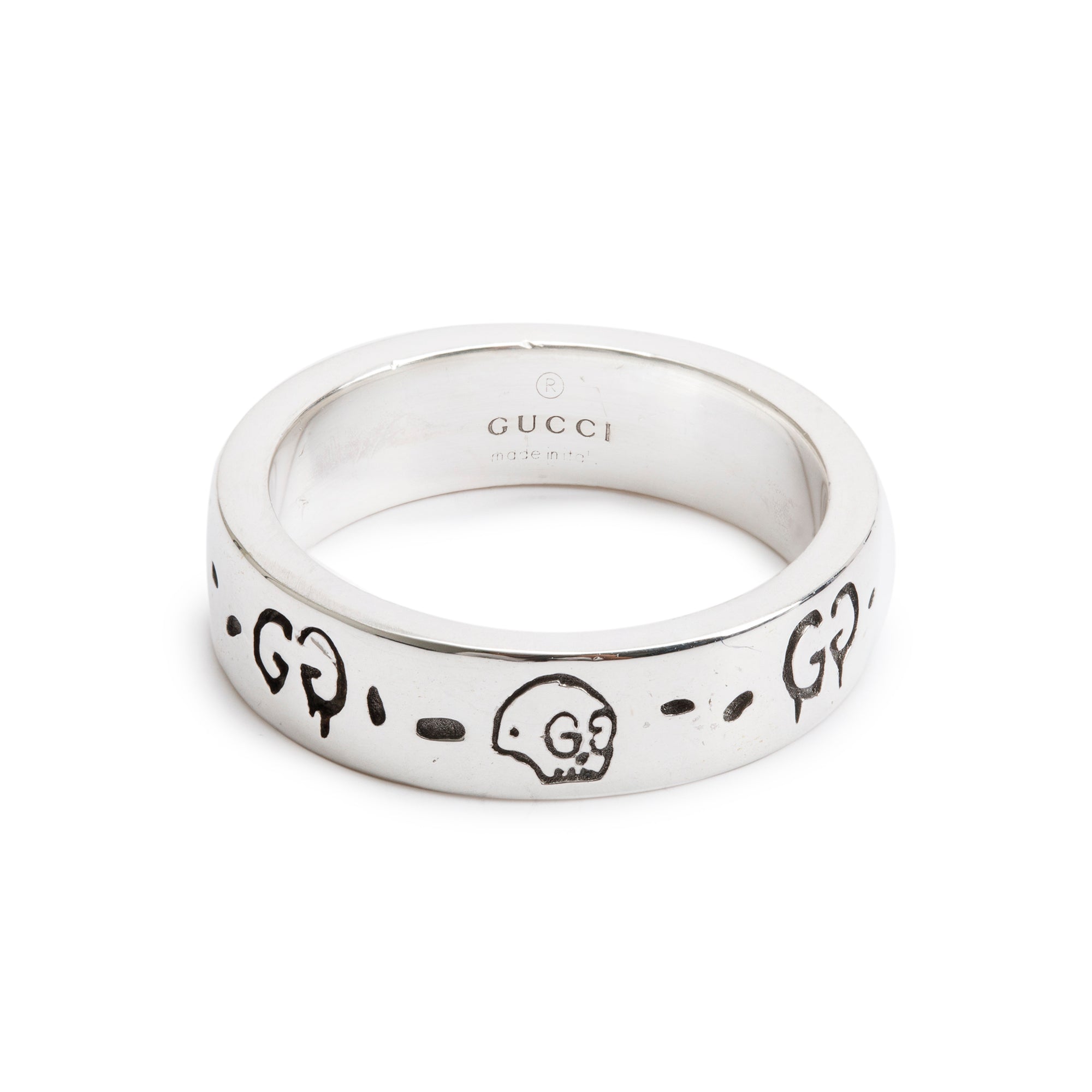 Gucci Sterling Silver Ghost Ring, Size 20 9