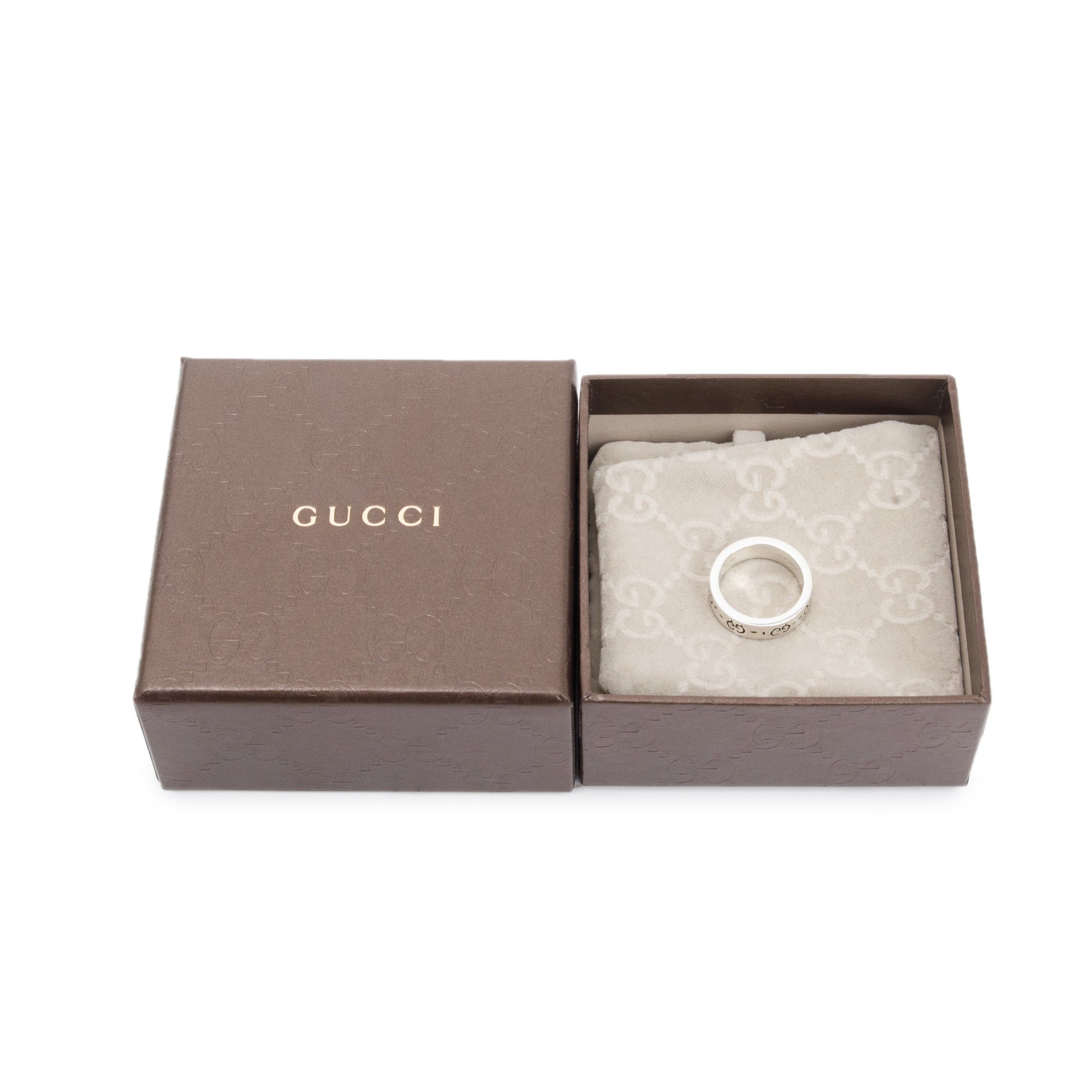 Gucci Sterling Silver Ghost Ring, Size 7 w/ Box