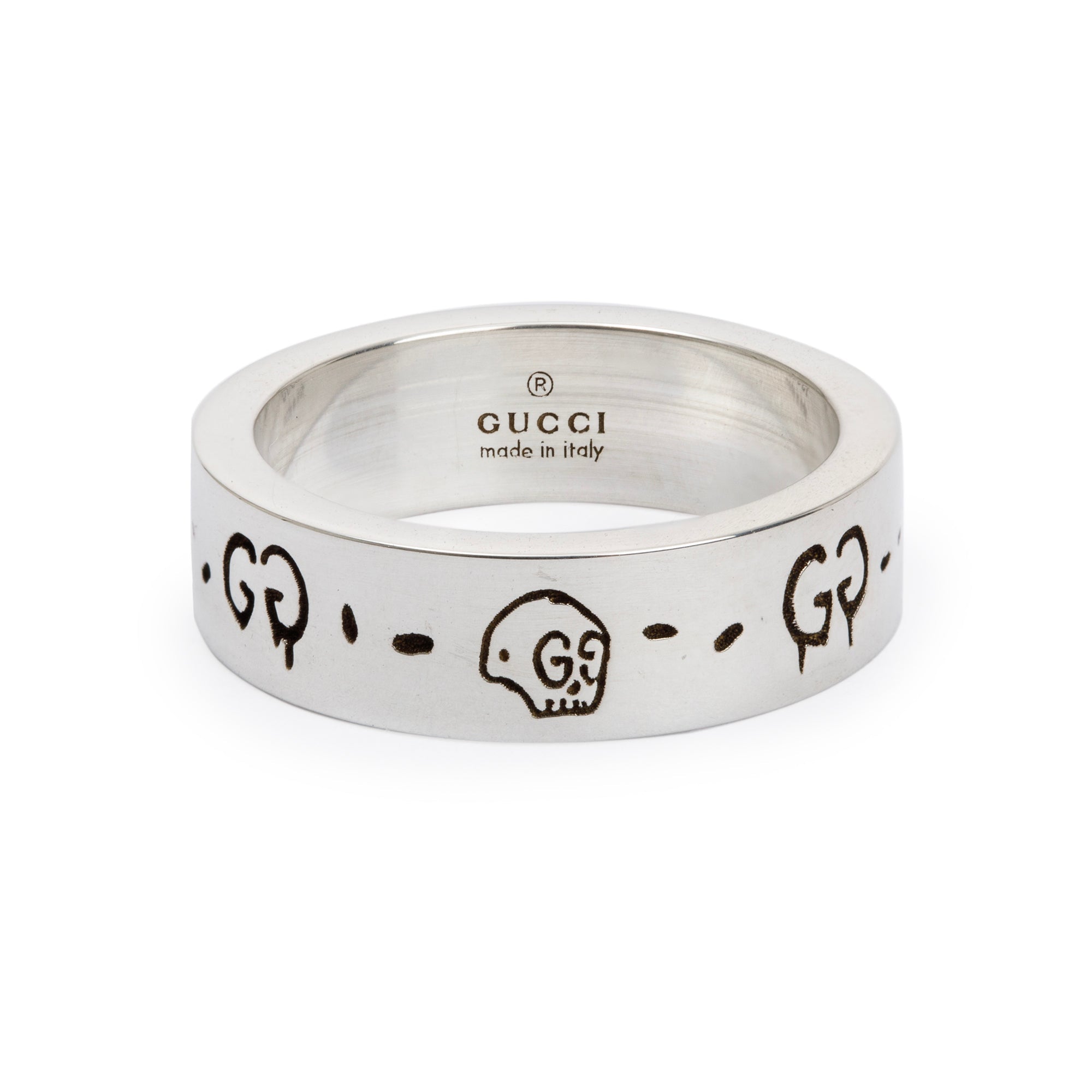 Gucci Sterling Silver Ghost Ring, Size 7 w/ Box