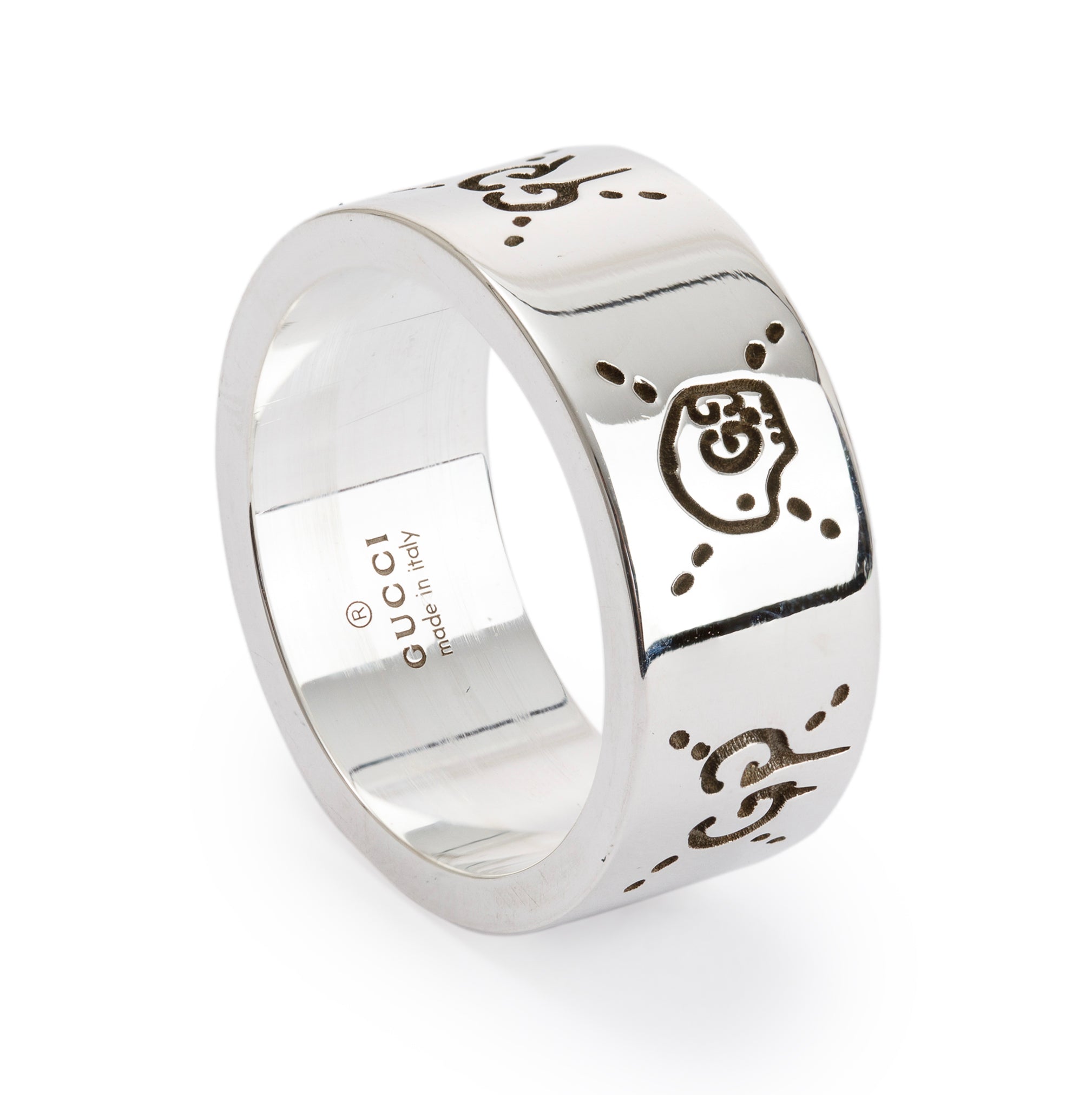 Gucci Sterling Silver GucciGhost Skull Ring