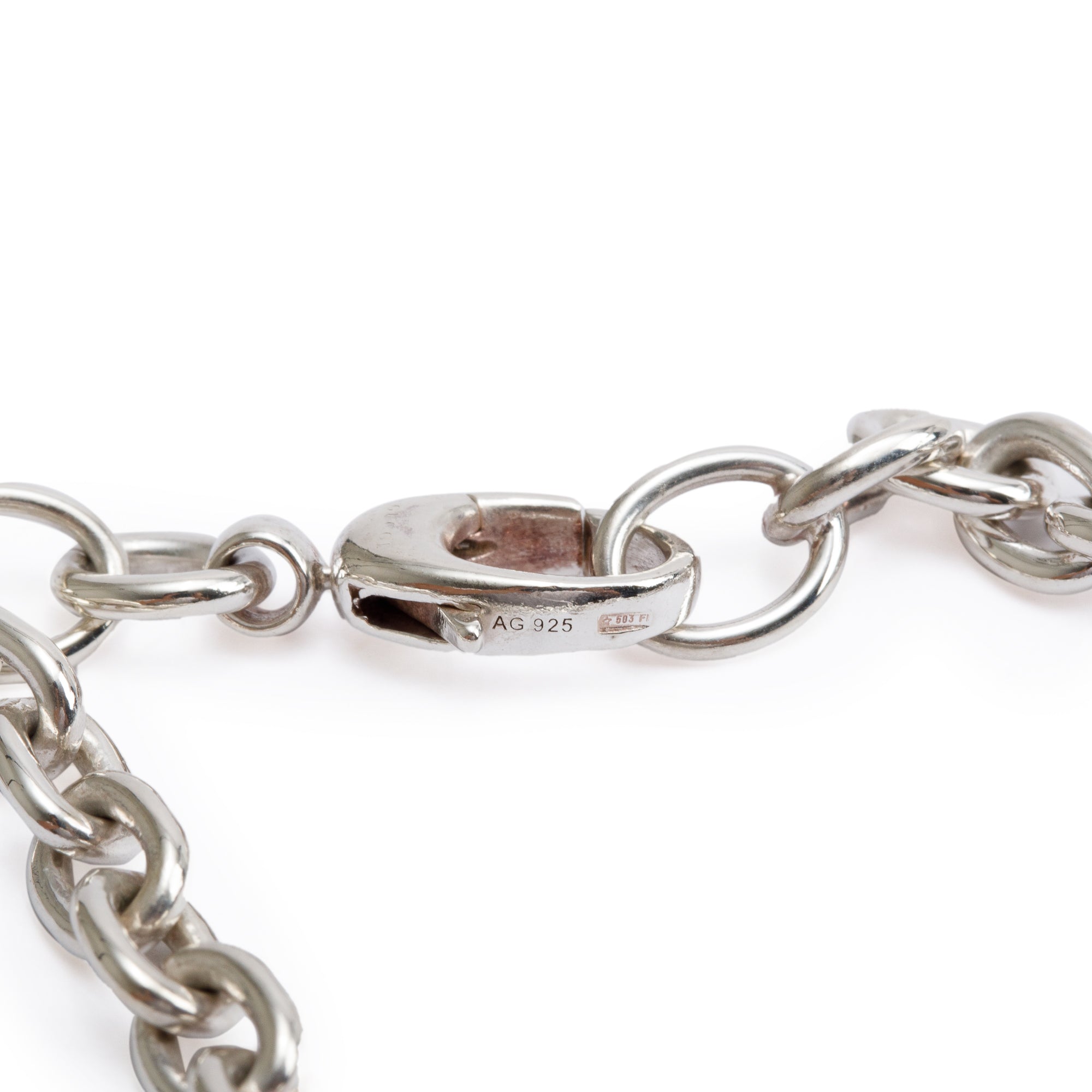 Gucci Sterling Silver Interlocking G Charm Bracelet