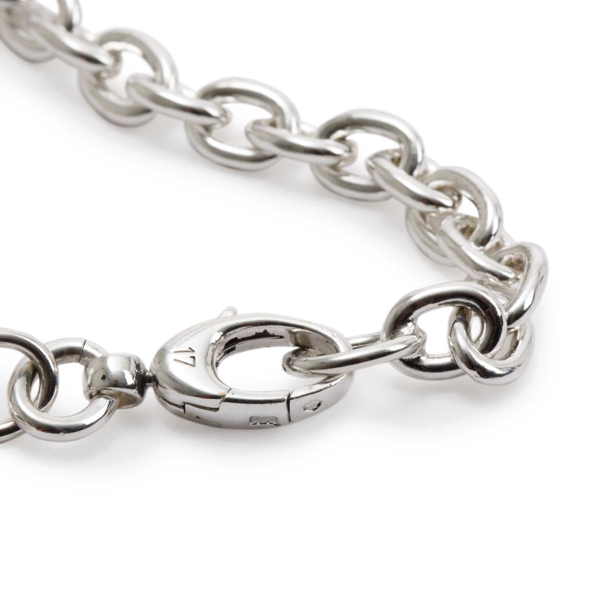 Gucci Sterling Silver Interlocking G Charm Bracelet