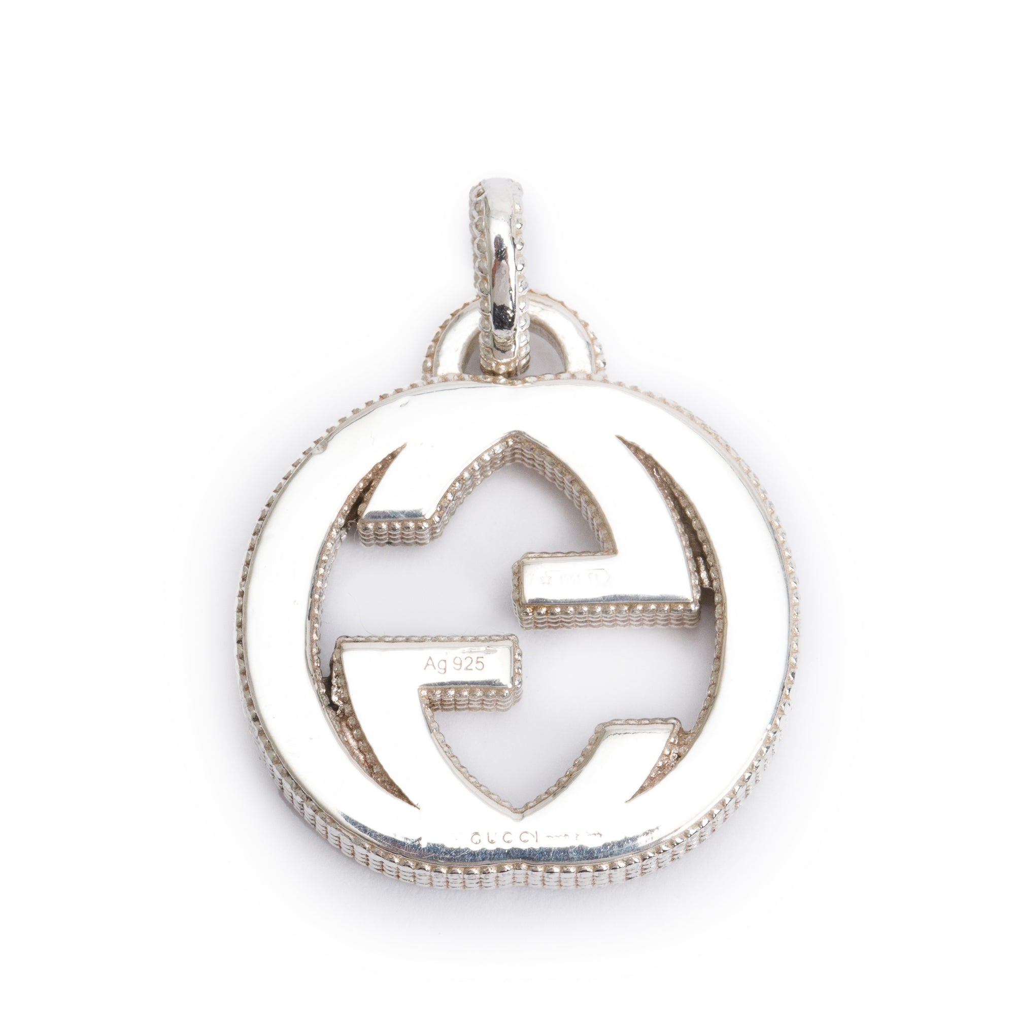 Gucci Sterling Silver Interlocking G Charm Pendant
