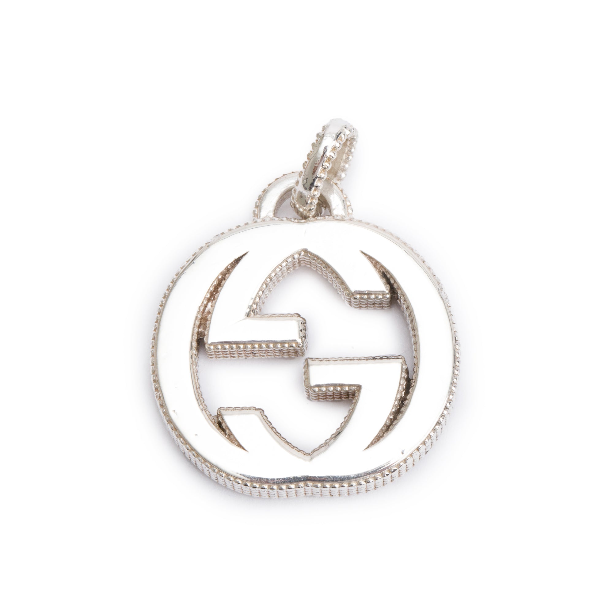Gucci Sterling Silver Interlocking G Charm Pendant