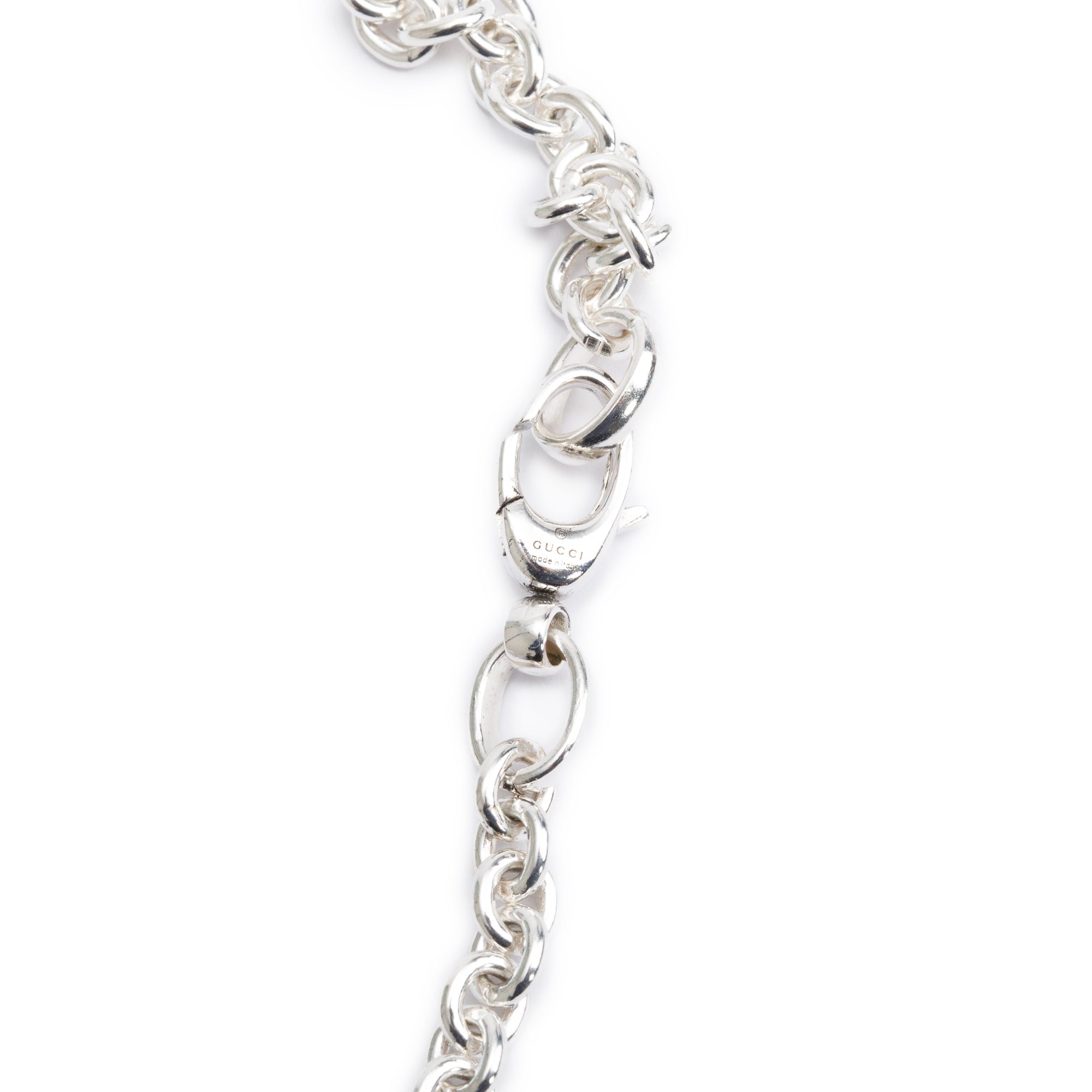 Gucci Sterling Silver Interlocking G Pendant Necklace