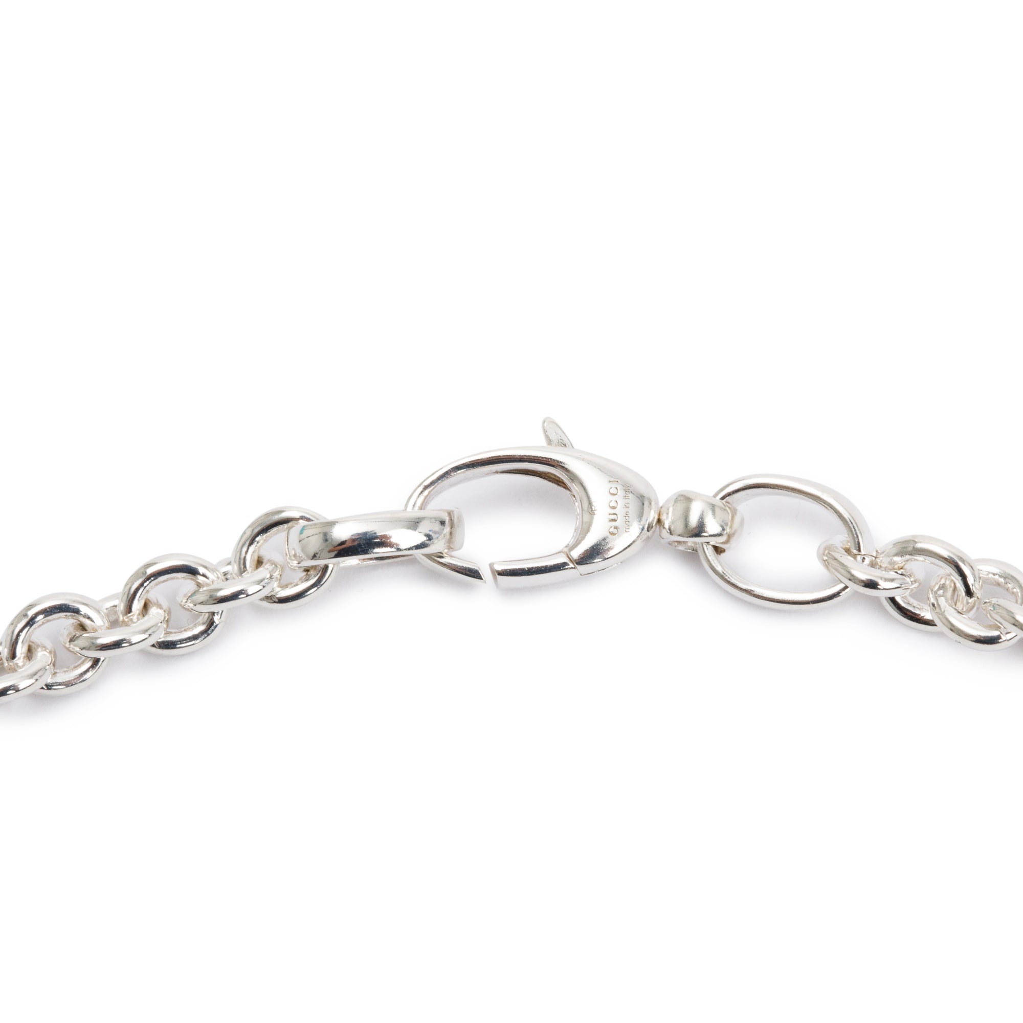 Gucci Sterling Silver Interlocking G Pendant Necklace