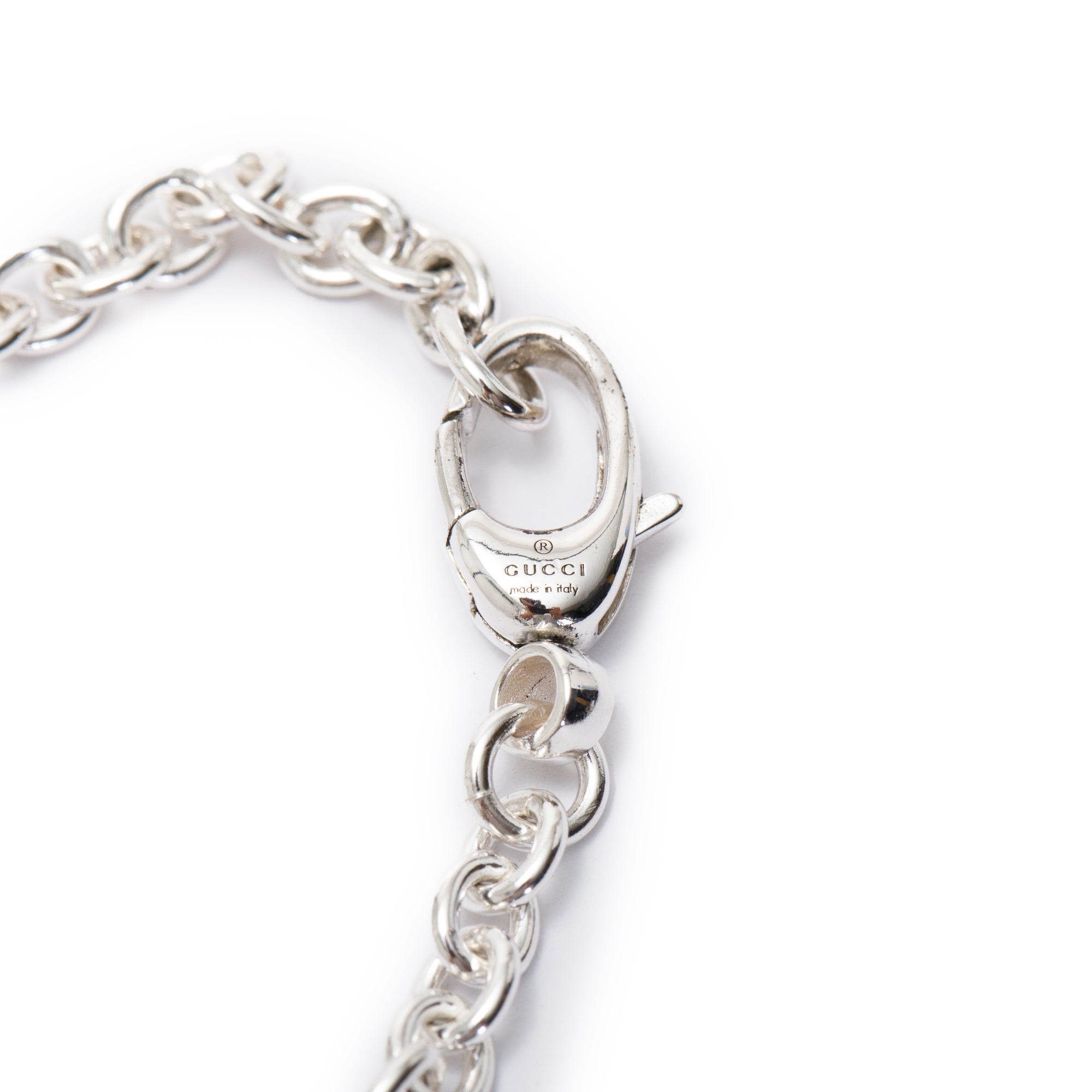 Gucci Sterling Silver Interlocking G Pendant Necklace