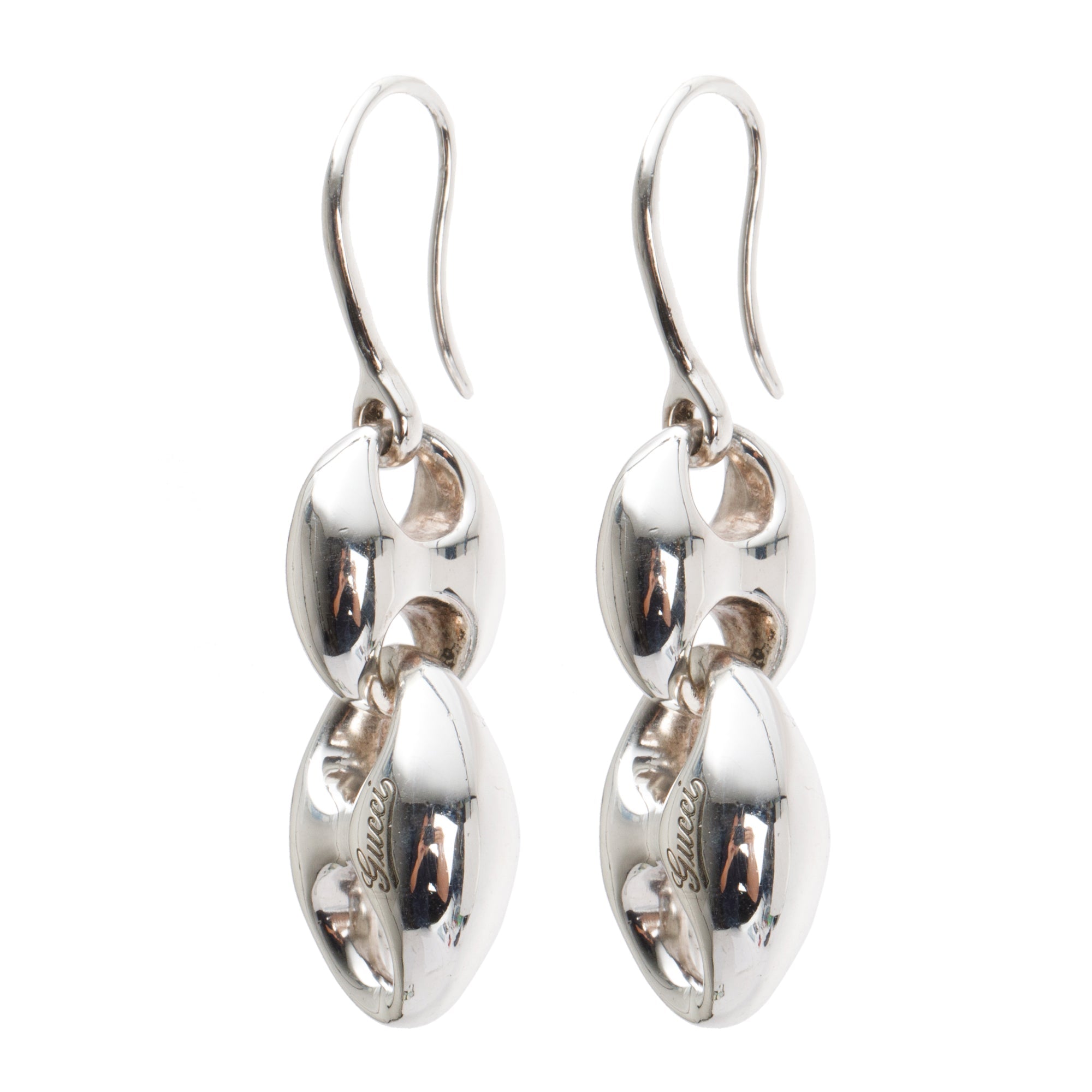 Gucci Sterling Silver Marina Drop Earrings