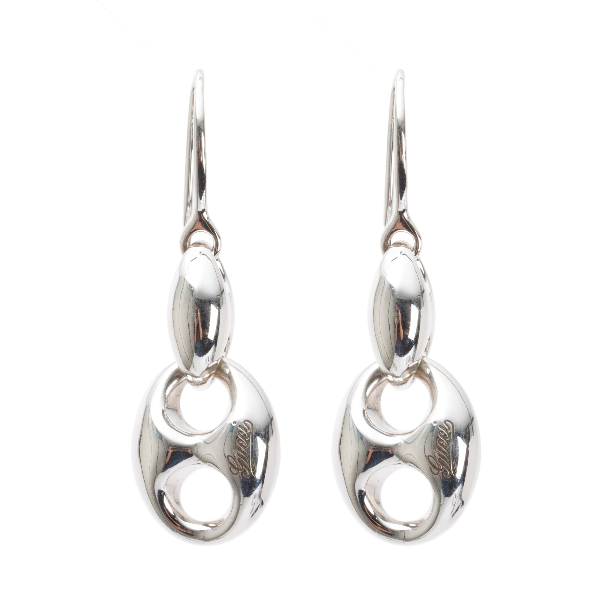 Gucci Sterling Silver Marina Drop Earrings