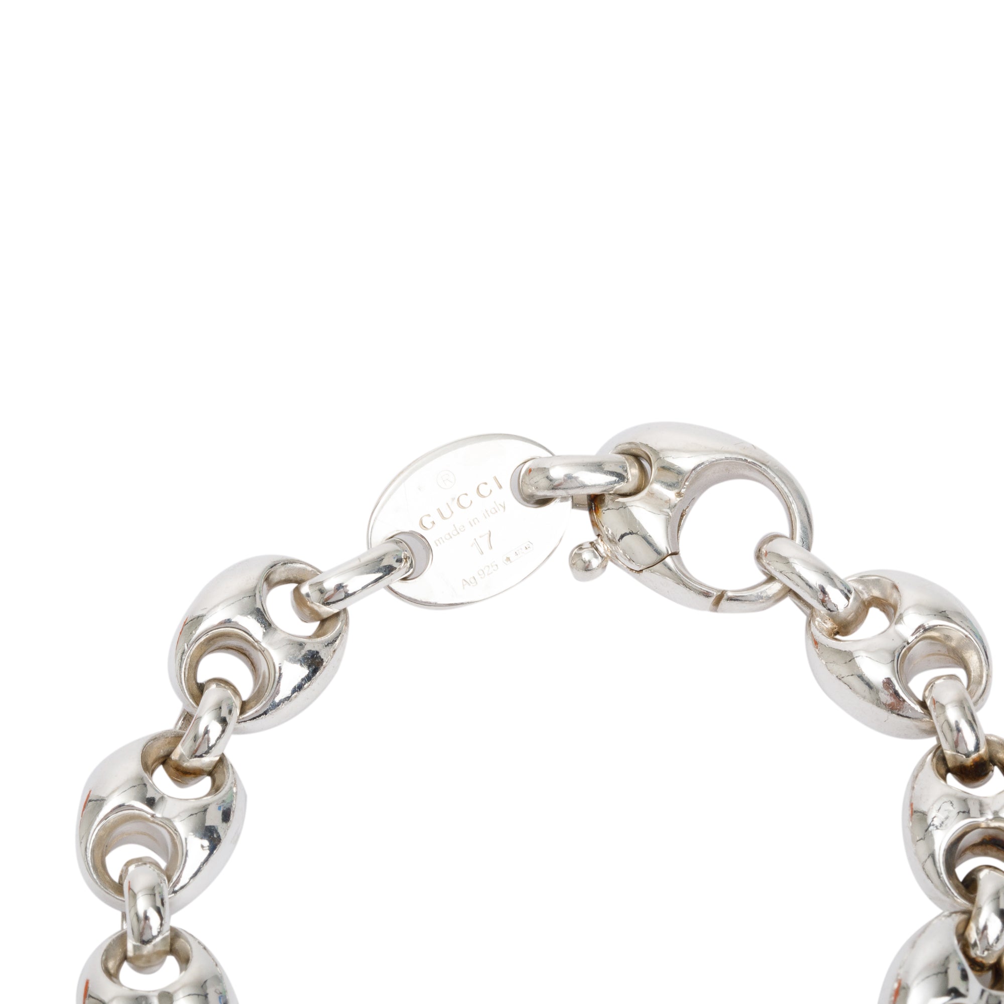 Gucci Sterling Silver Marina Link Bracelet w/ Box