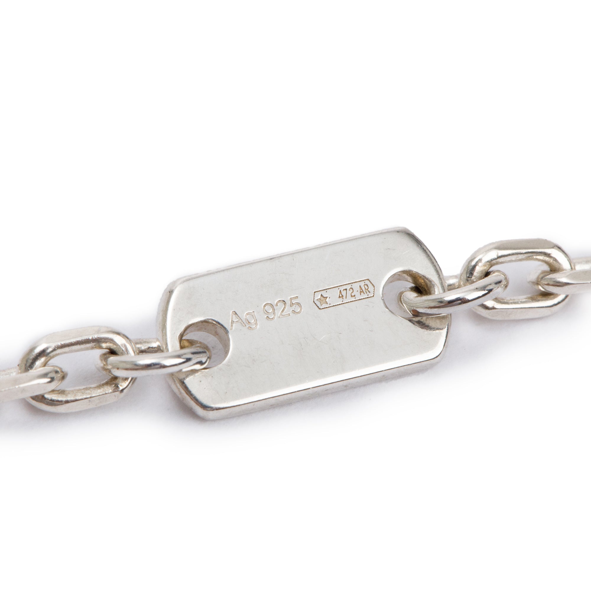 Gucci Sterling Silver Trademark Charm Necklace