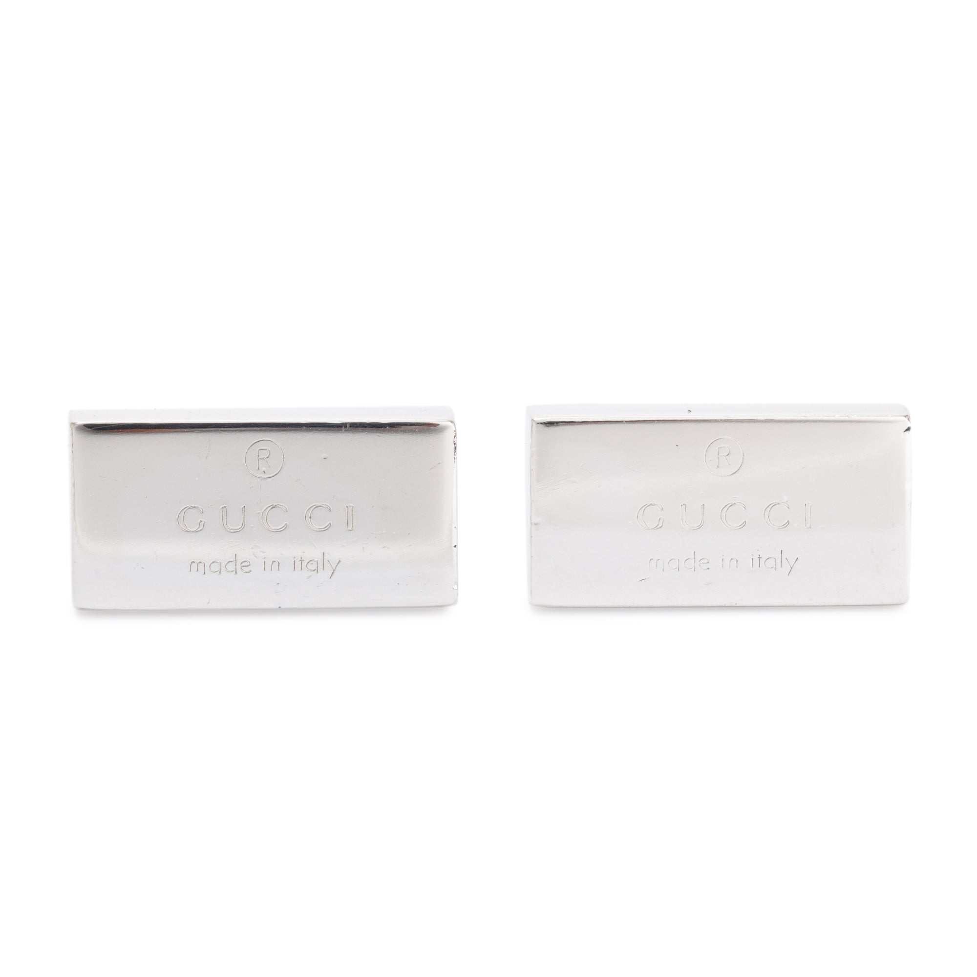 Gucci Sterling Silver Trademark Cufflinks