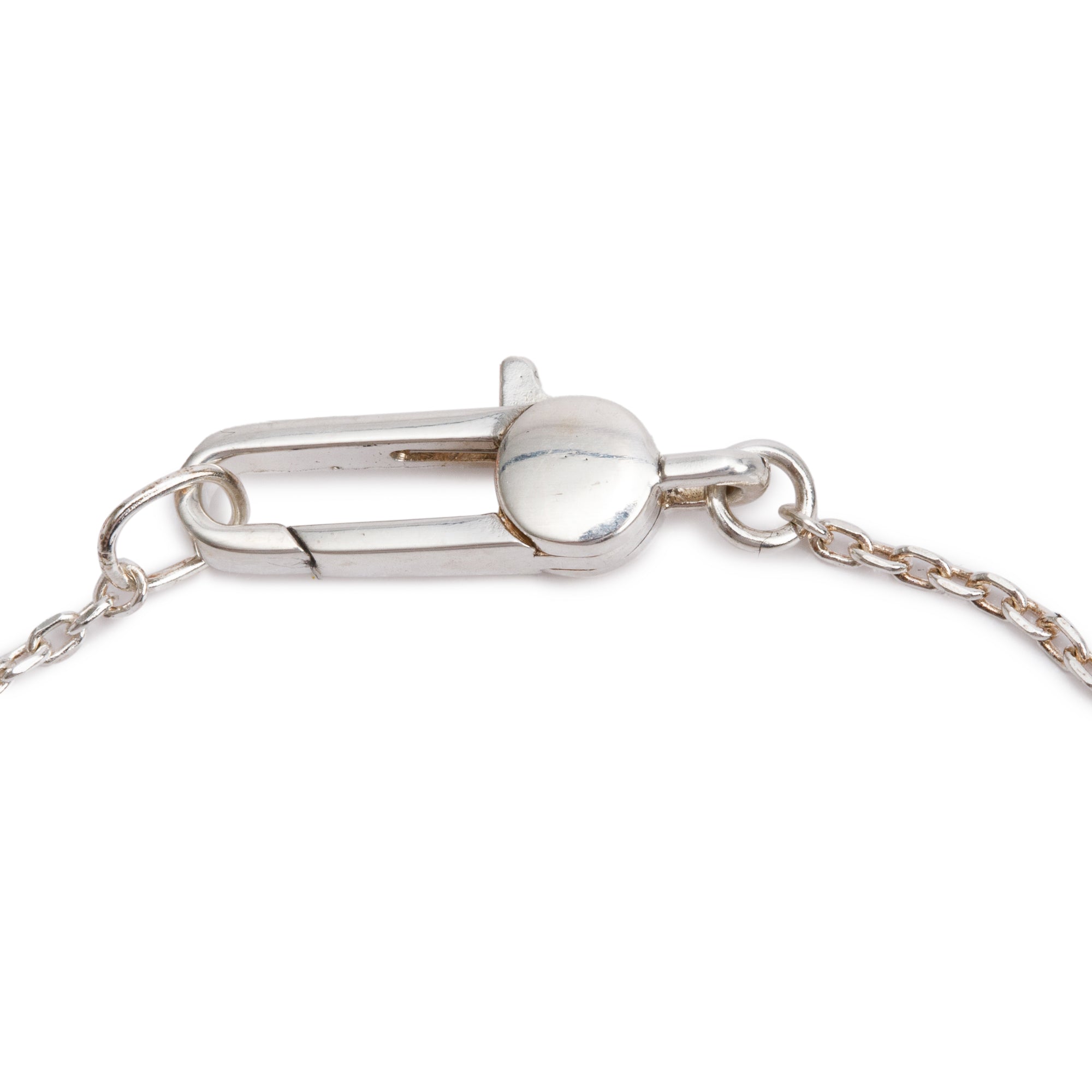 Gucci Sterling Silver Trademark Heart Bracelet