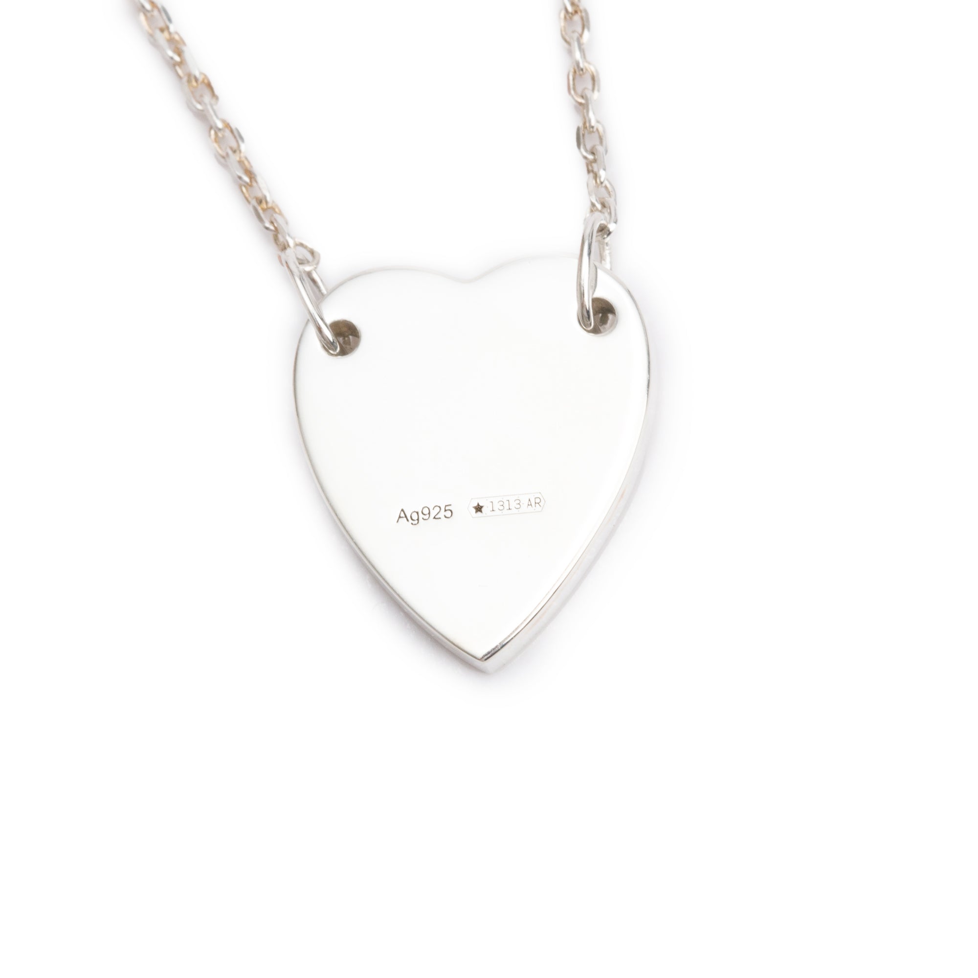 Gucci Sterling Silver Trademark Heart Bracelet