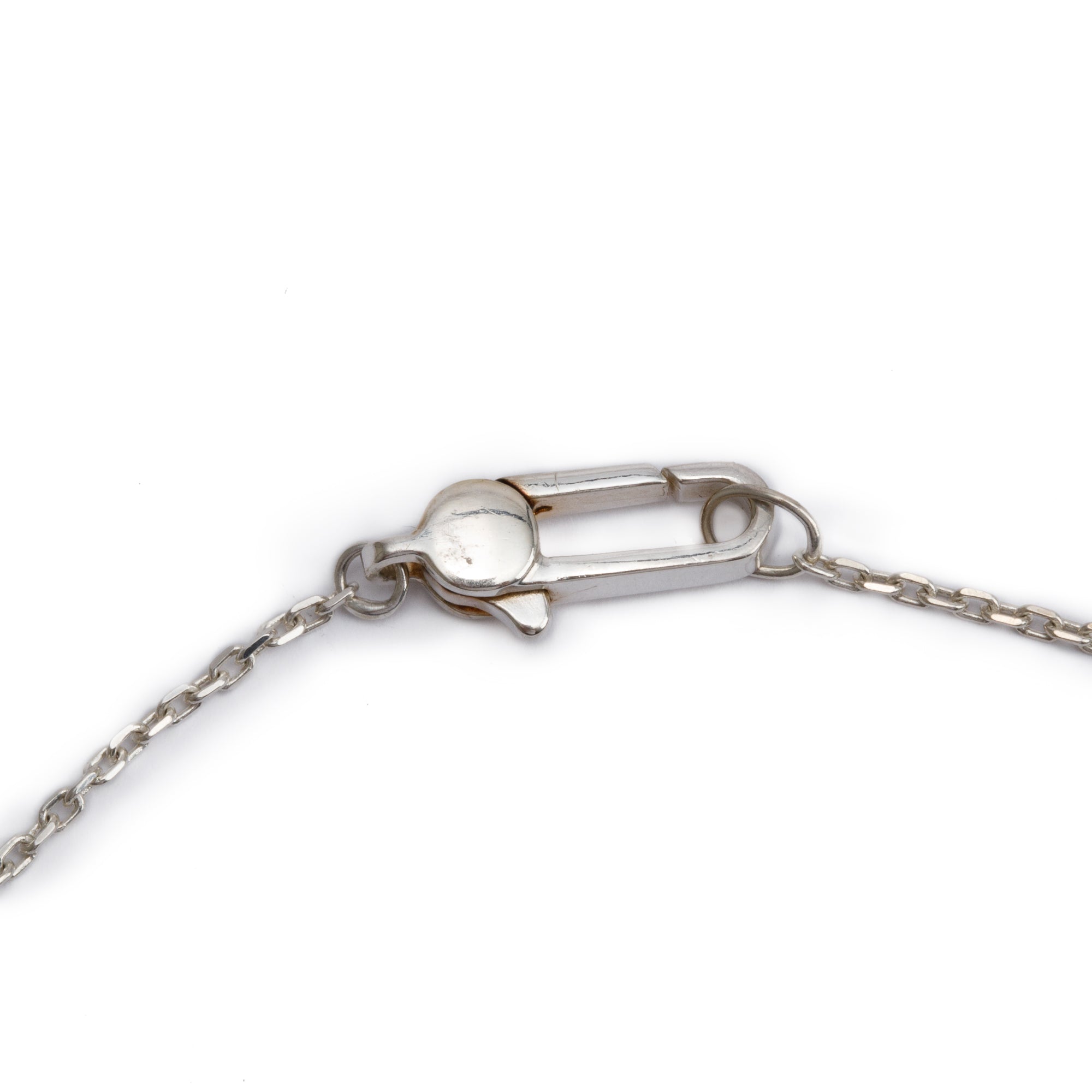 Gucci Sterling Silver Trademark Heart Pendant Necklace