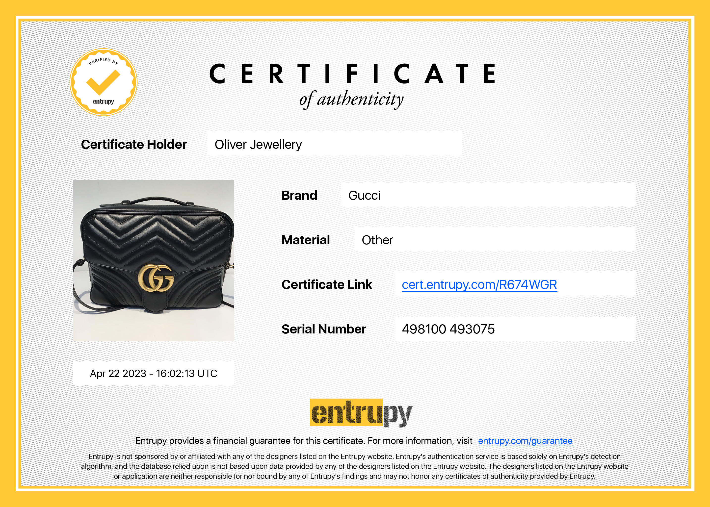 Gucci Sylvie Web GG Marmont Small Shoulder Bag w/ Box