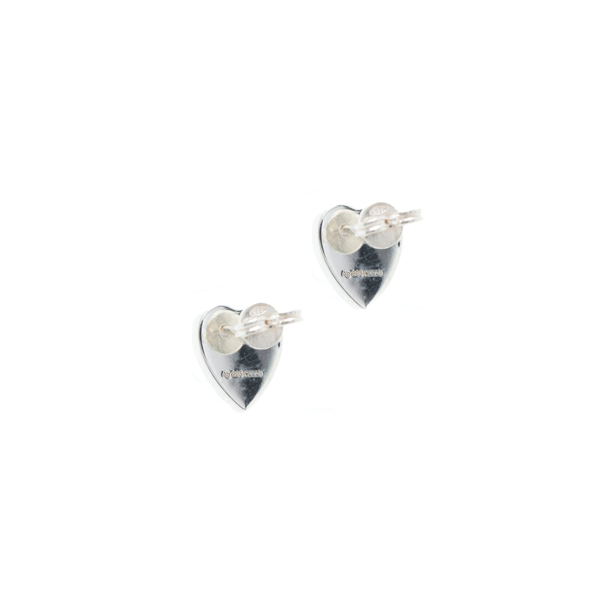Gucci Trademark Heart Stud Earrings w/ Box