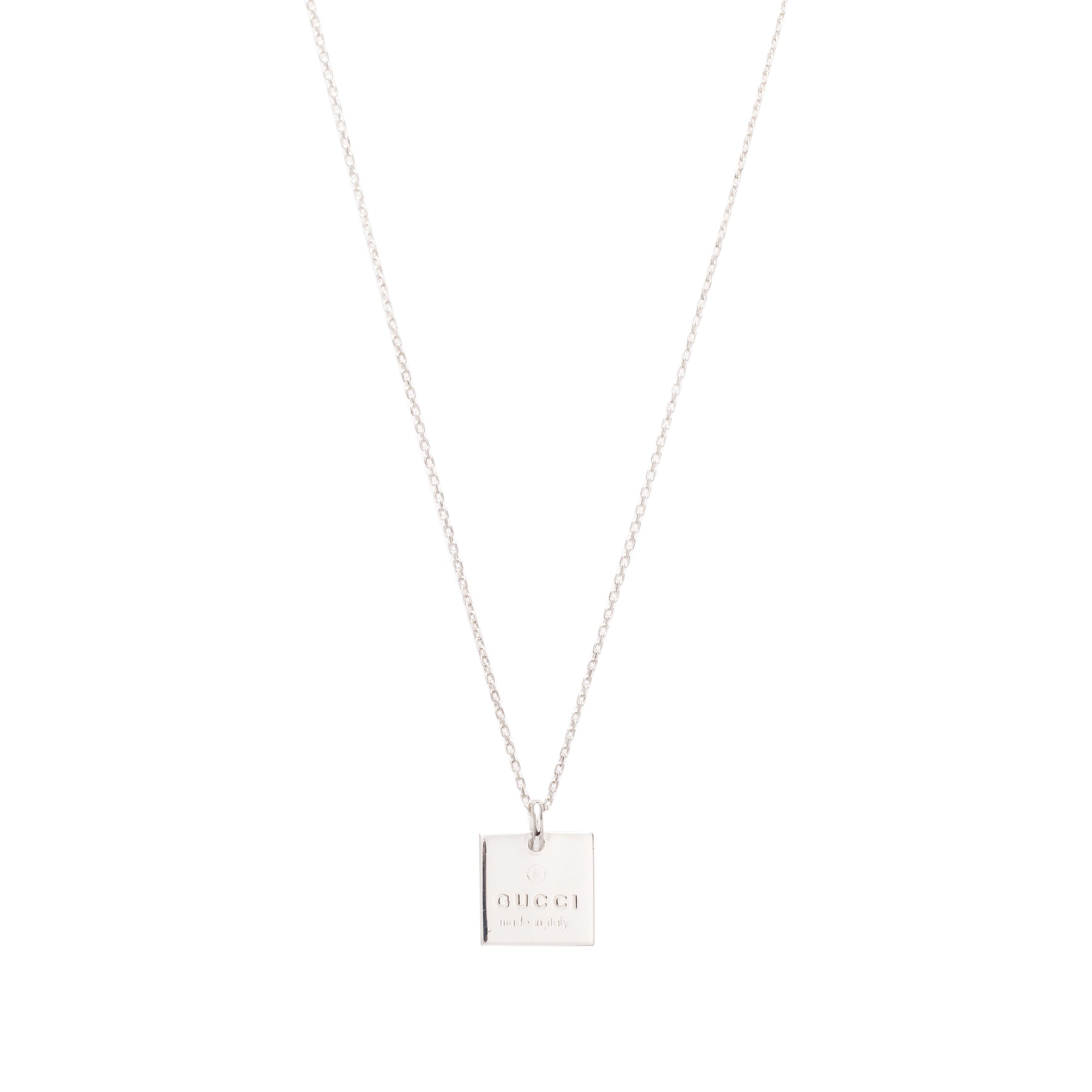 Gucci Trademark Square Pendant Necklace