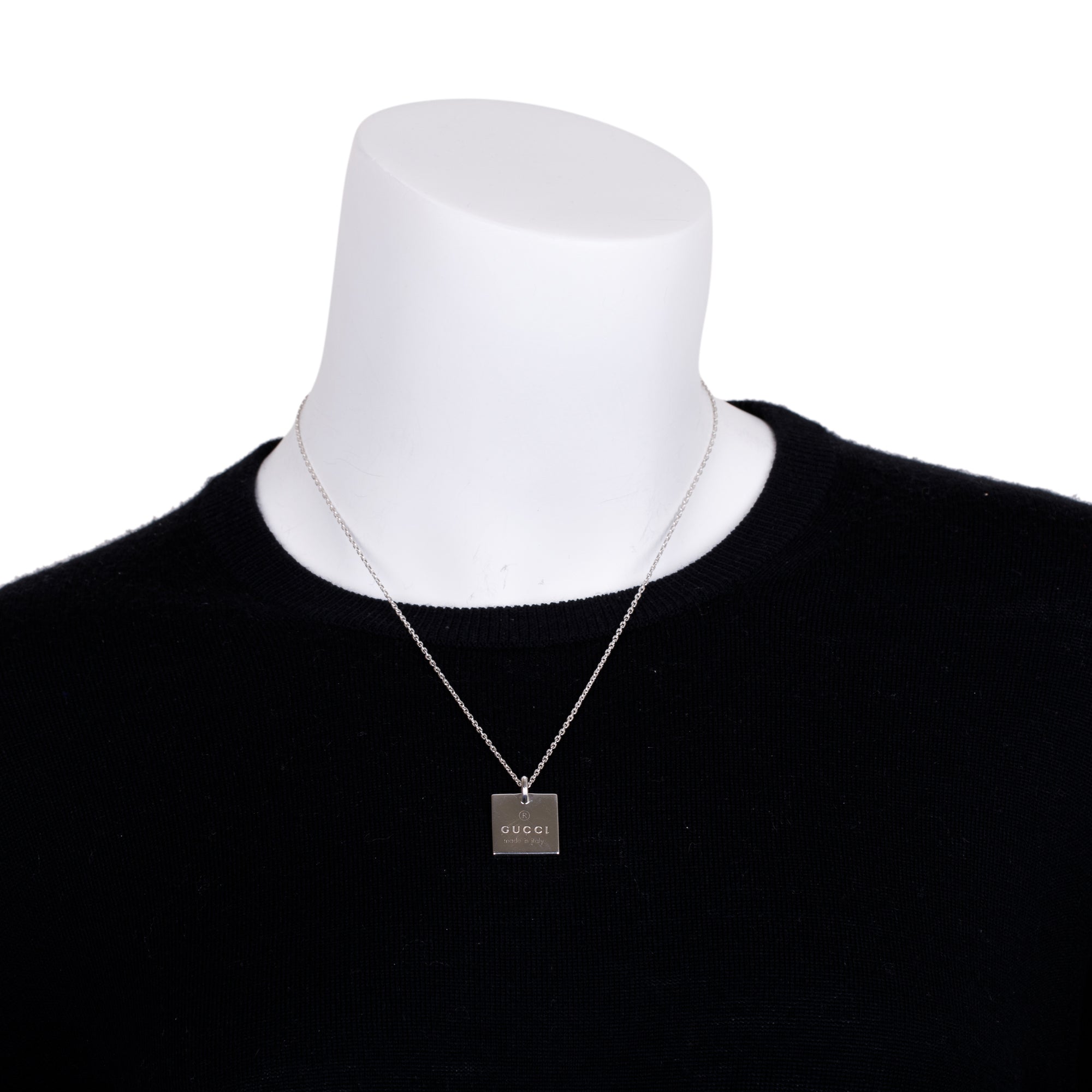 Gucci Trademark Square Pendant Necklace