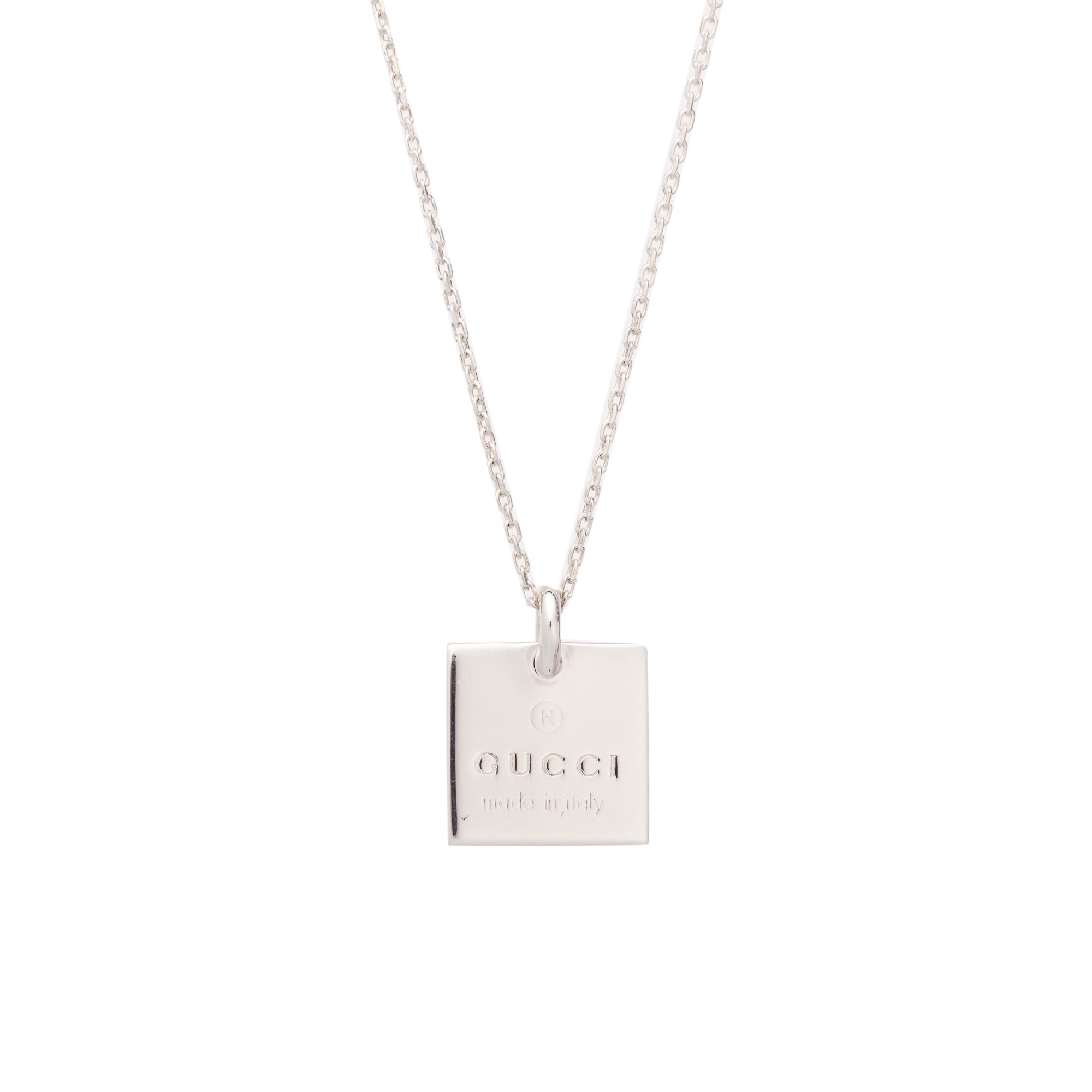 Gucci Trademark Square Pendant Necklace