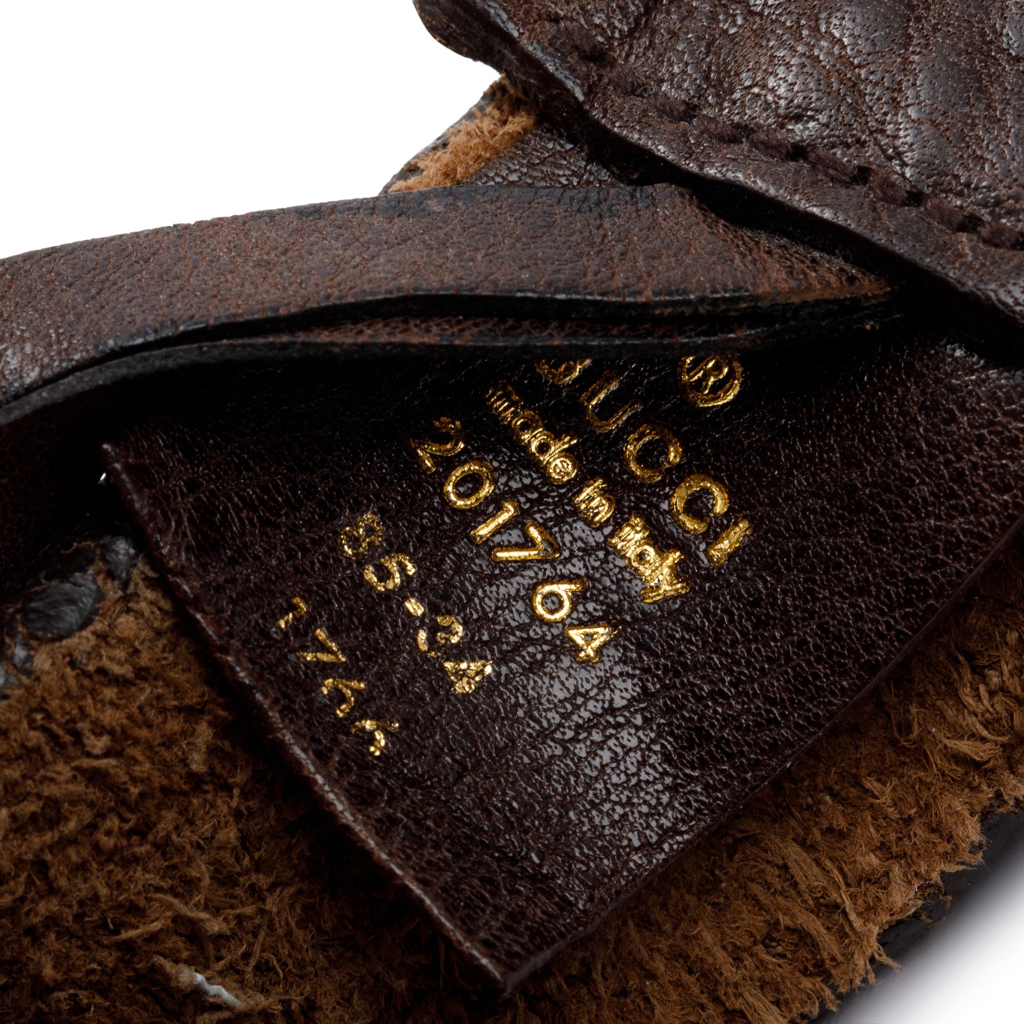 Gucci Triangle Hysteria Crest Buckle Brown Leather Belt 85 34